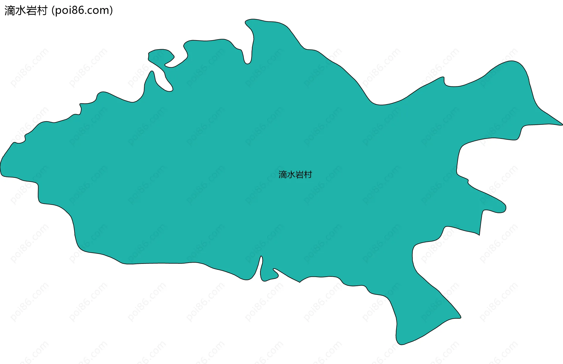 滴水岩村边界地图