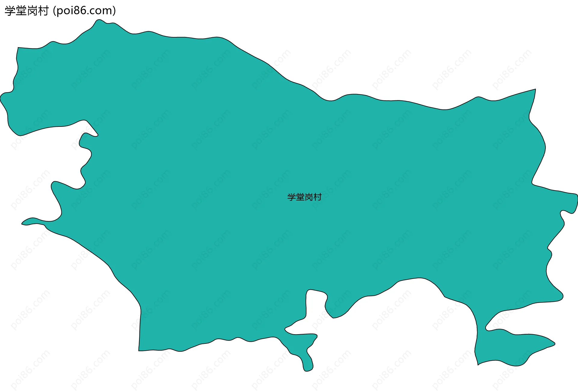 学堂岗村边界地图