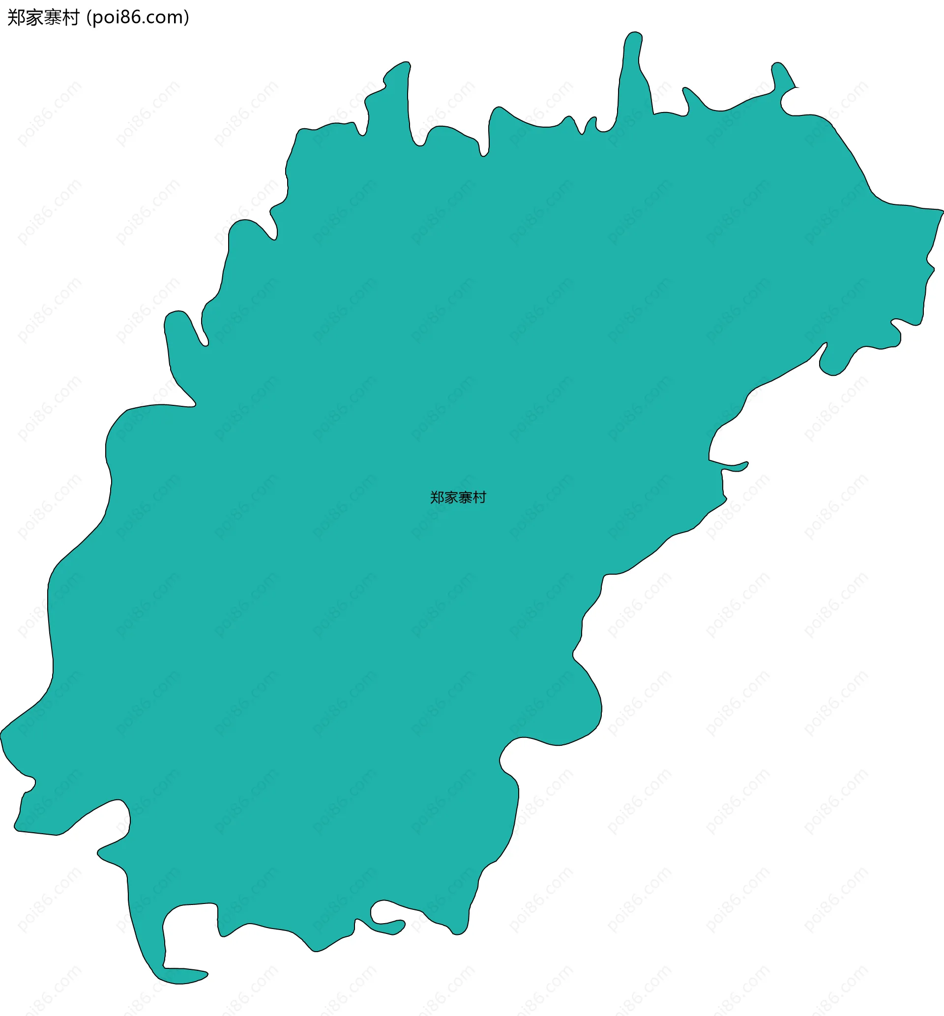 郑家寨村边界地图