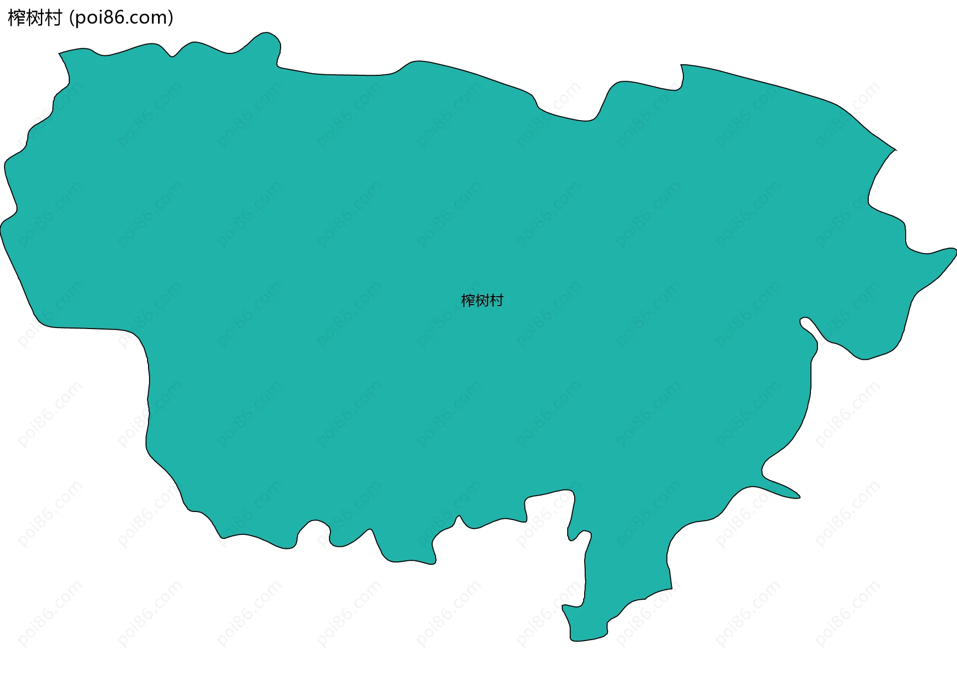 榨树村边界地图