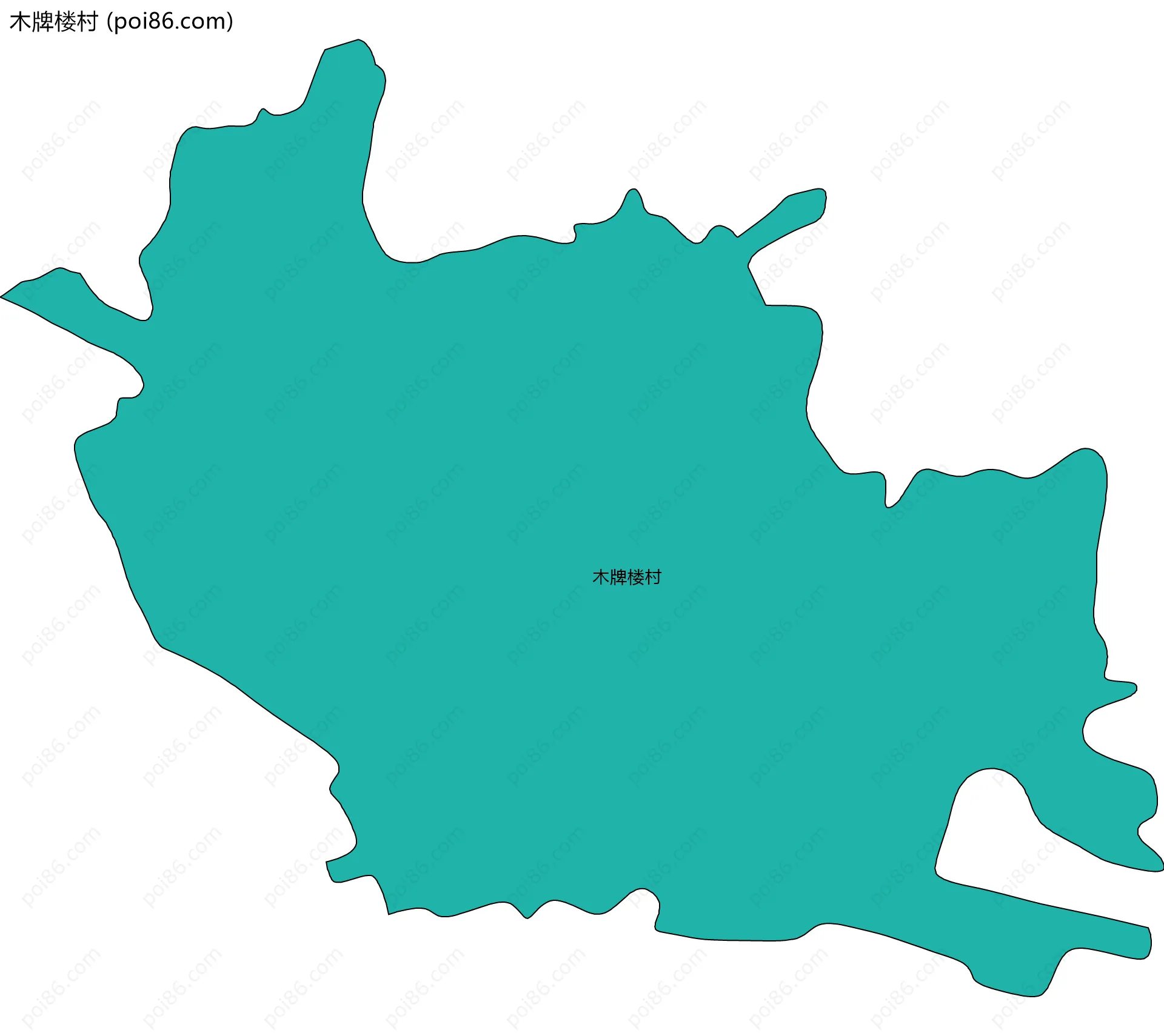 木牌楼村边界地图