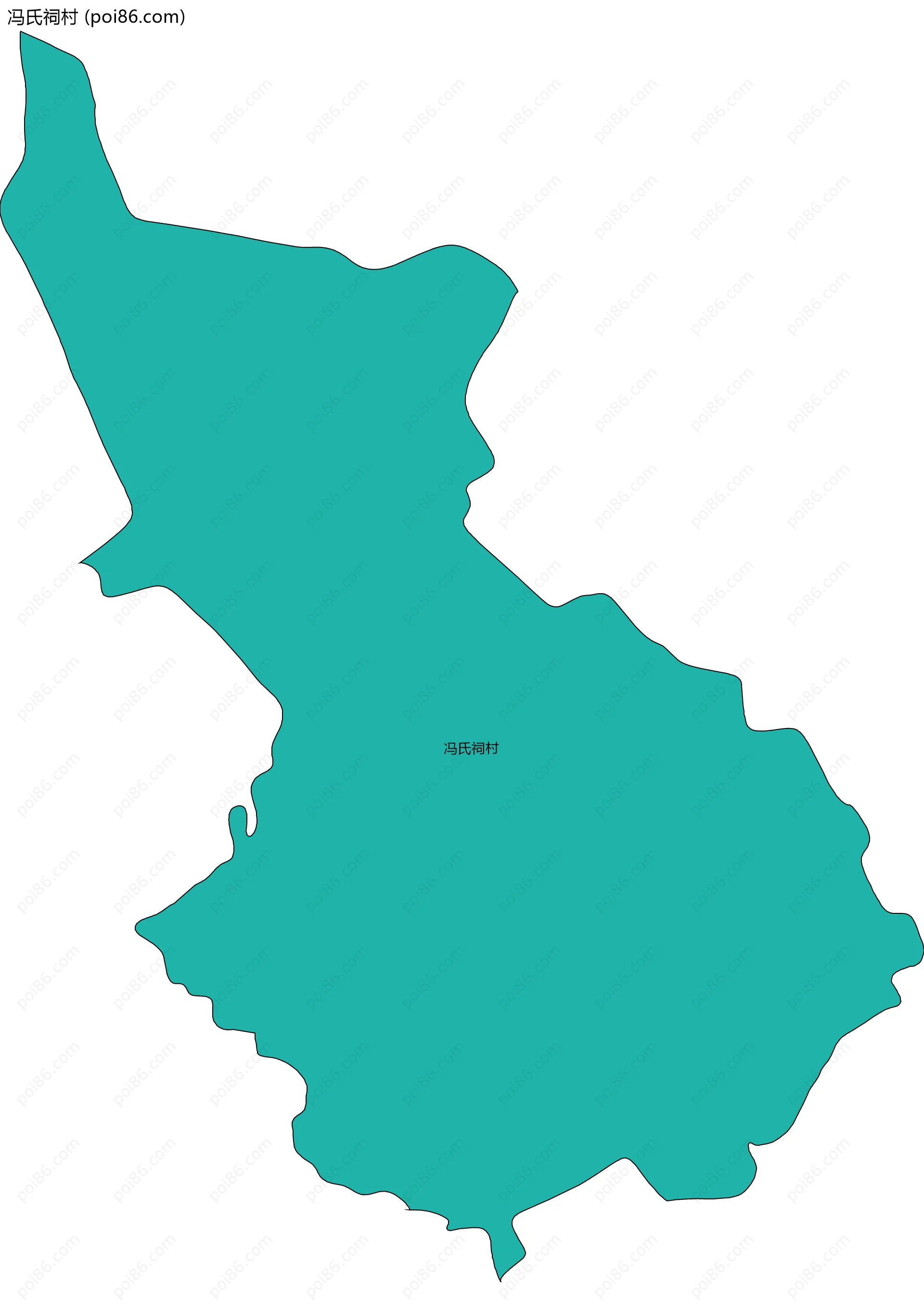 冯氏祠村边界地图