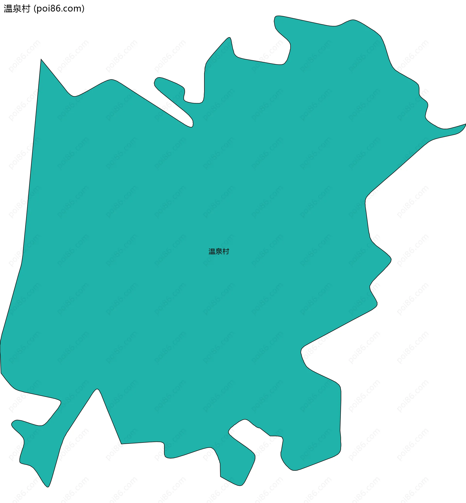 温泉村边界地图