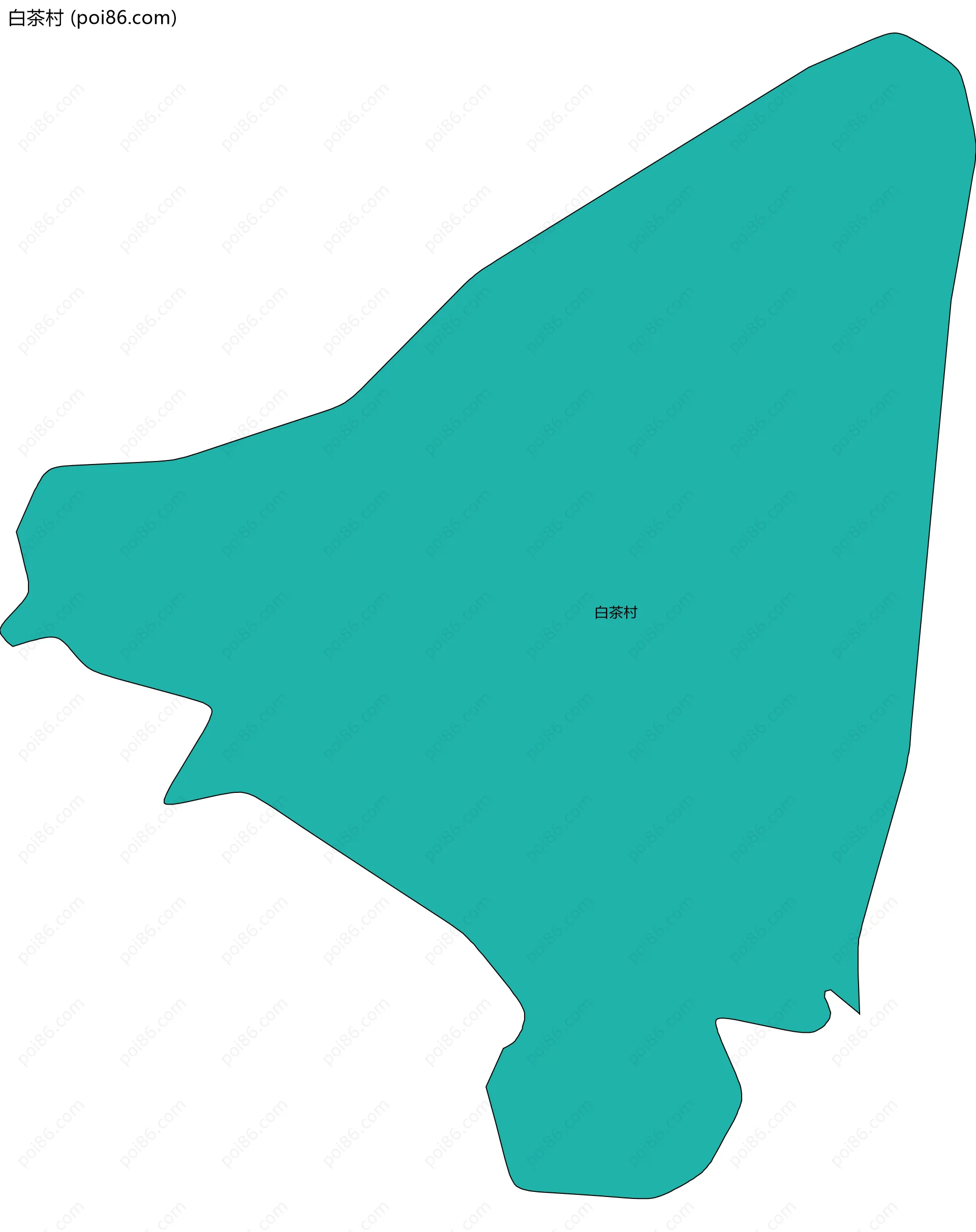 白茶村边界地图