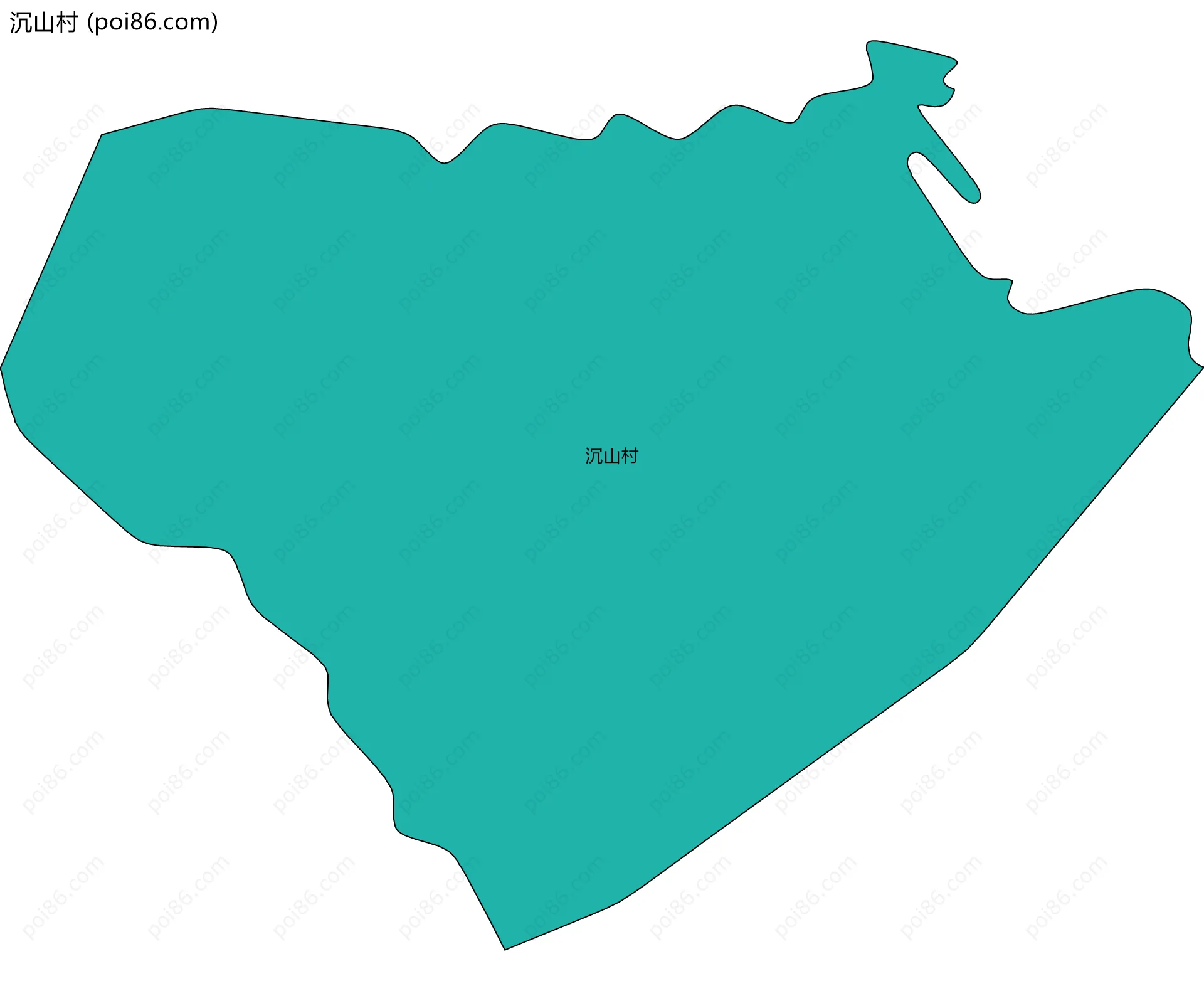 沉山村边界地图