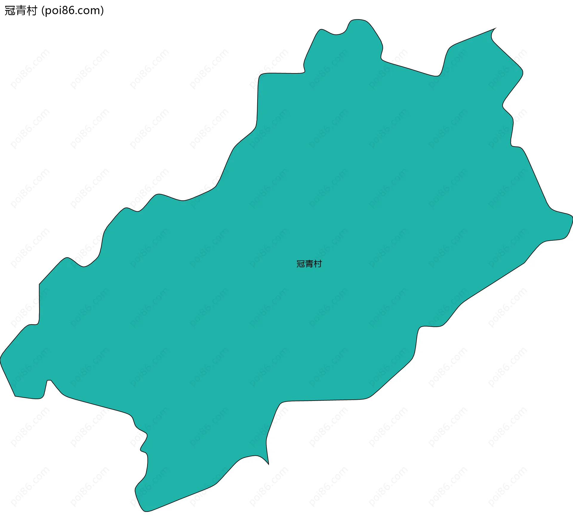 冠青村边界地图