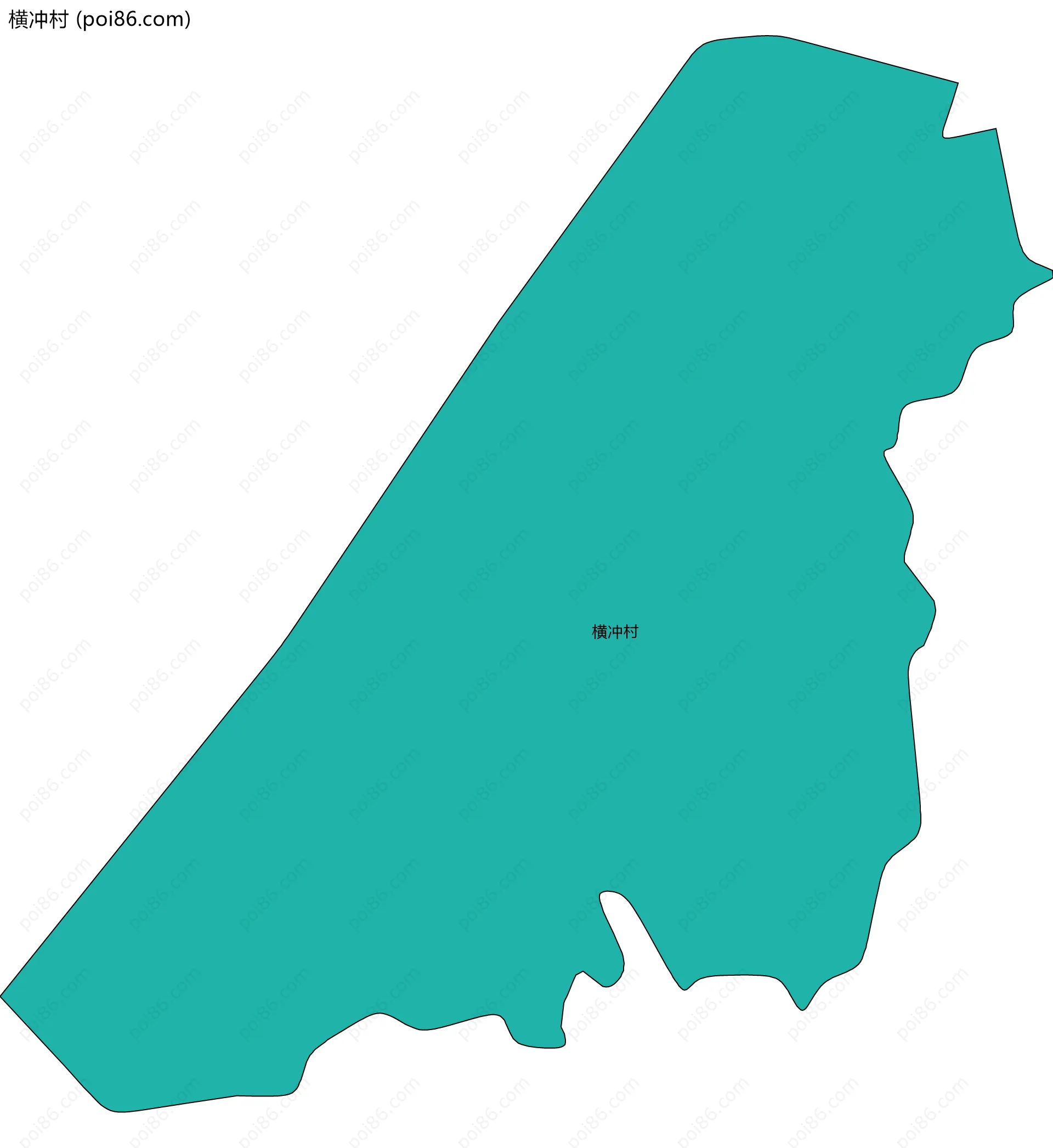 横冲村边界地图