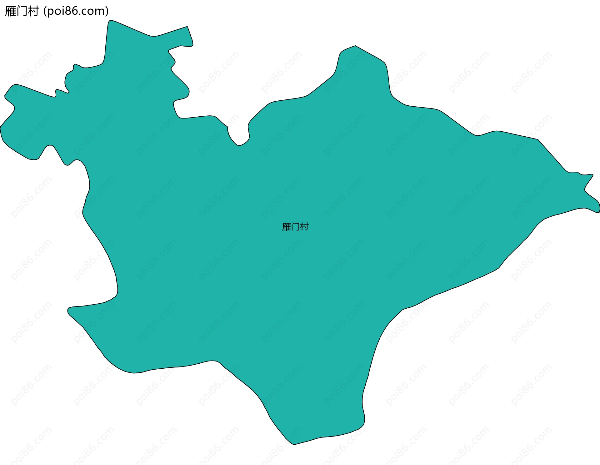 雁门村边界地图