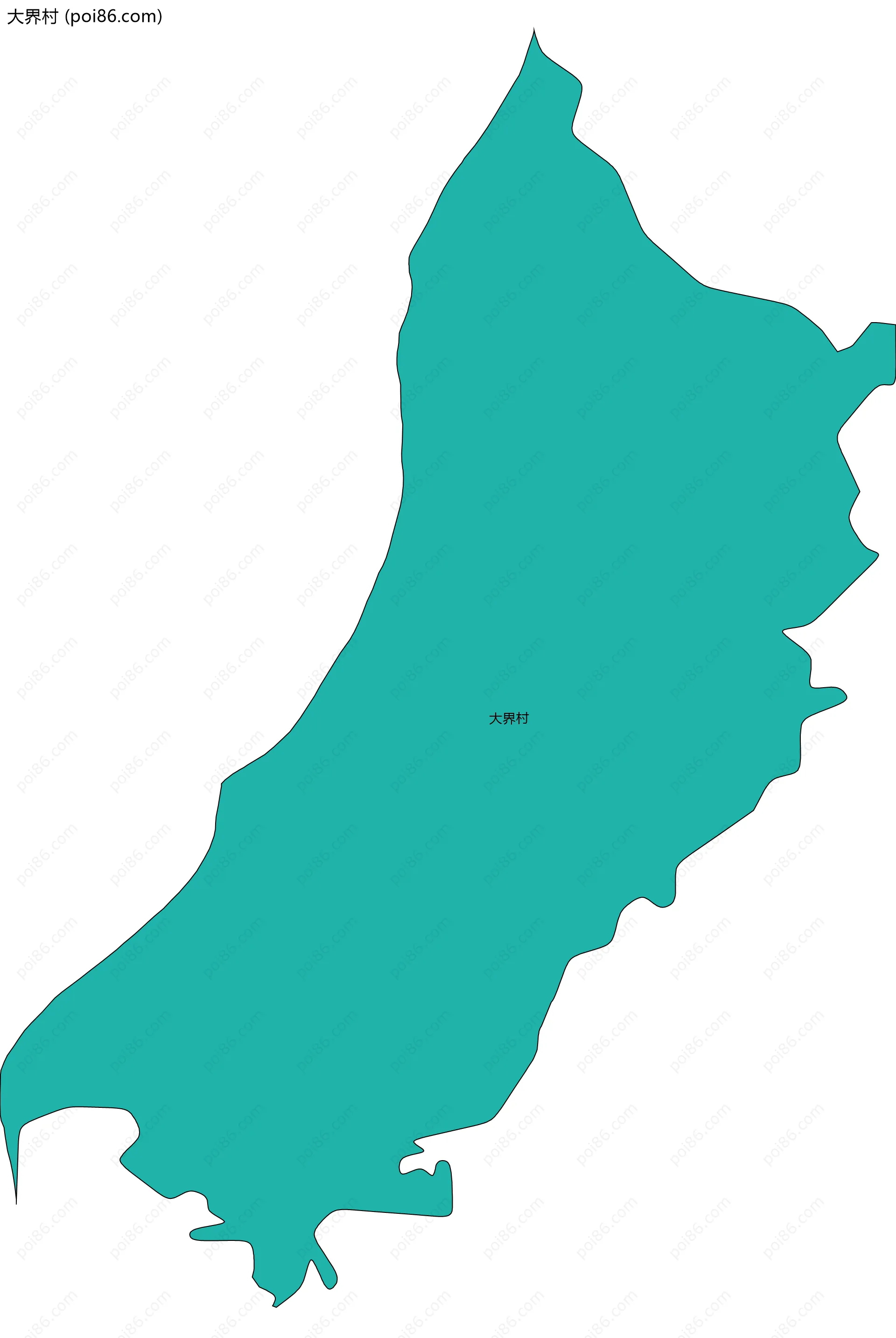 大界村边界地图