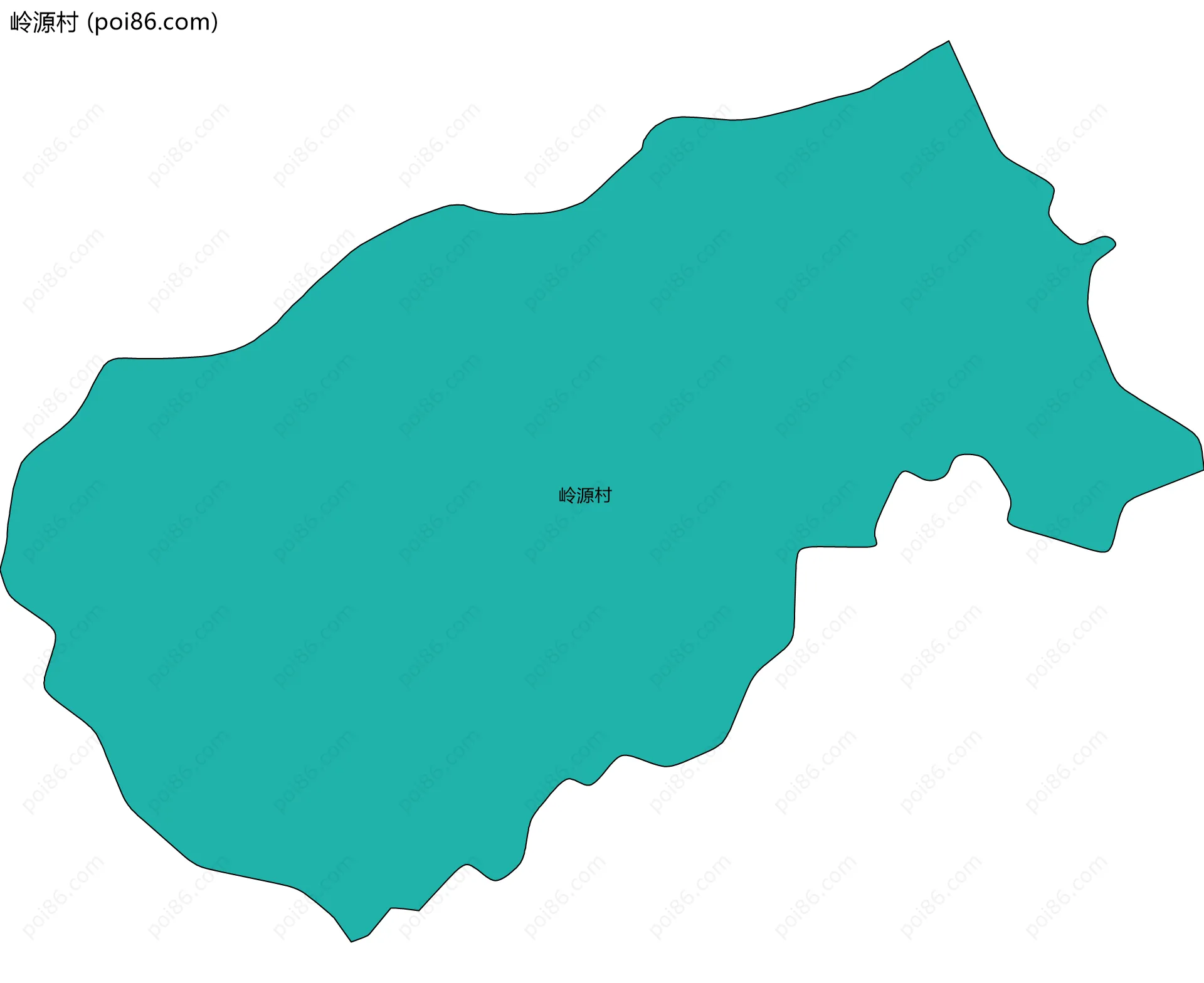 岭源村边界地图