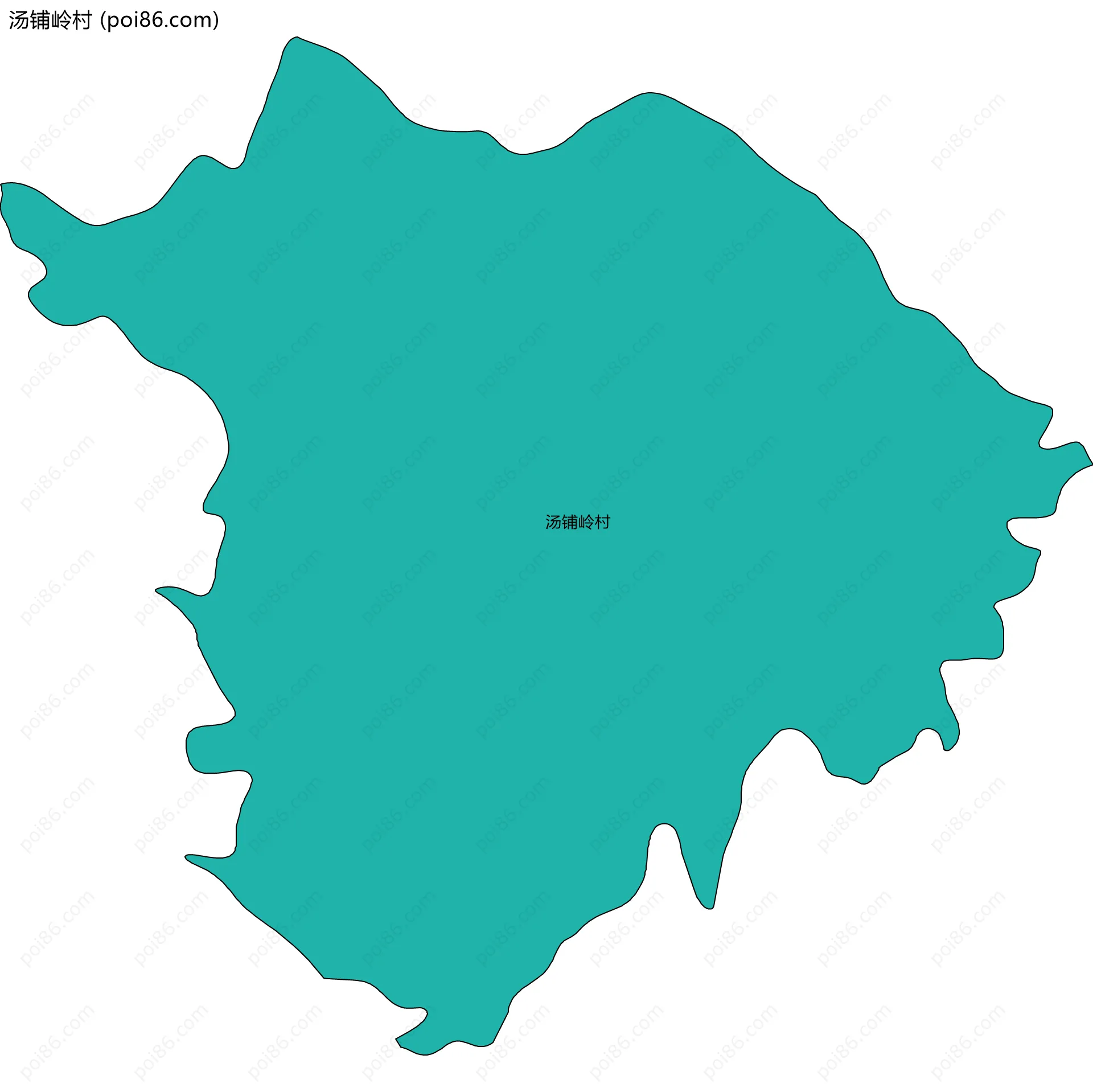 汤铺岭村边界地图