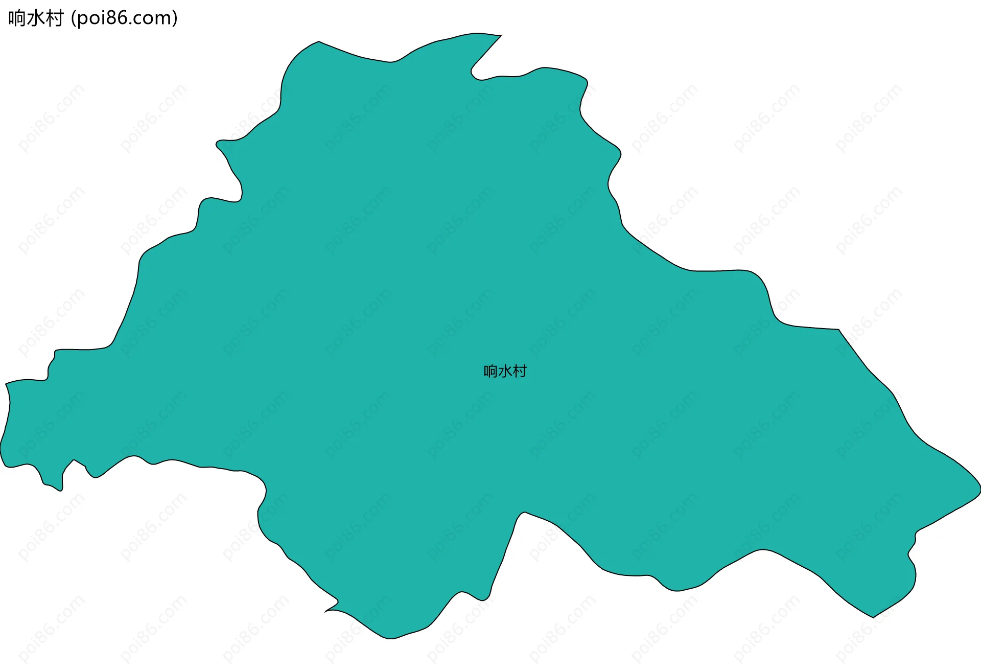 响水村边界地图