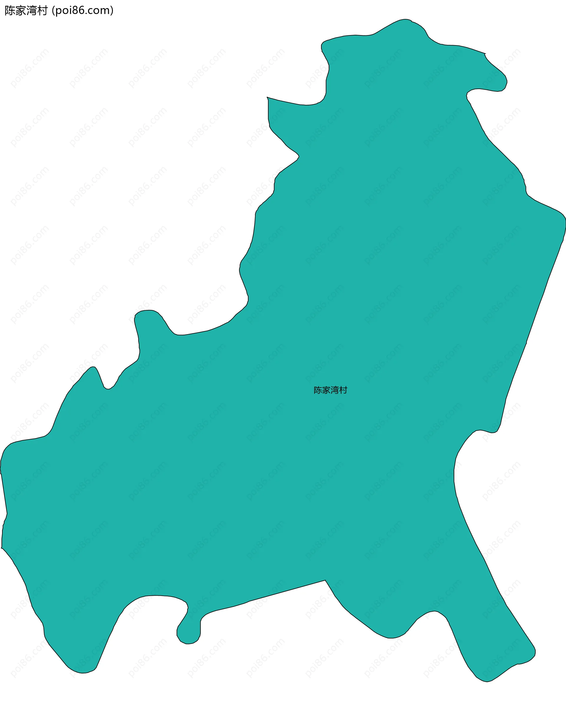 陈家湾村边界地图