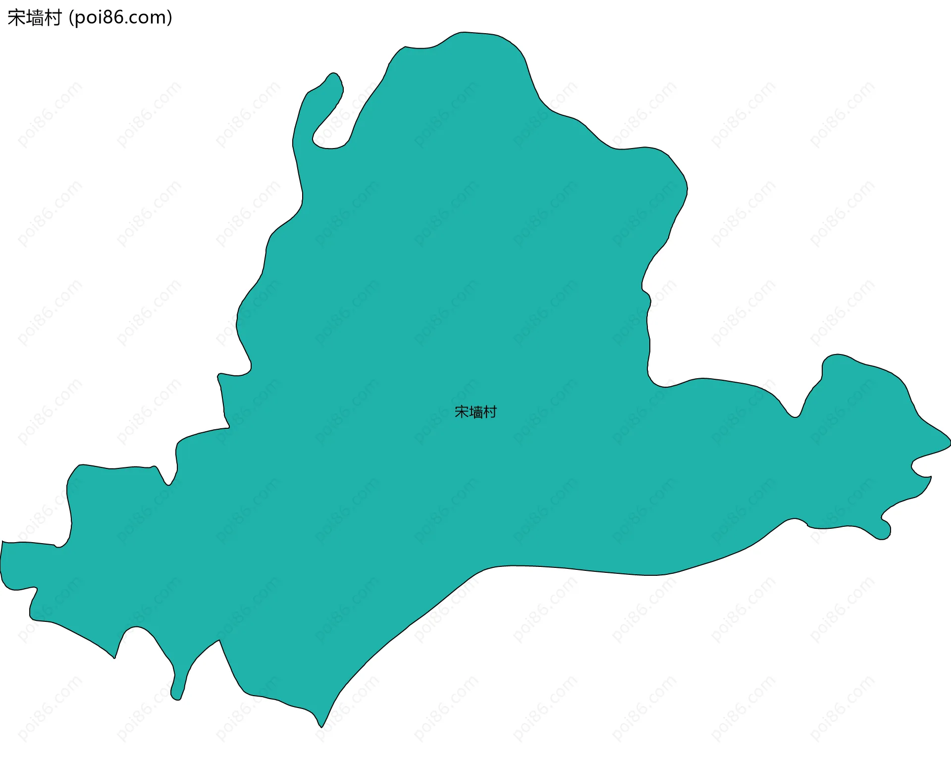 宋墙村边界地图