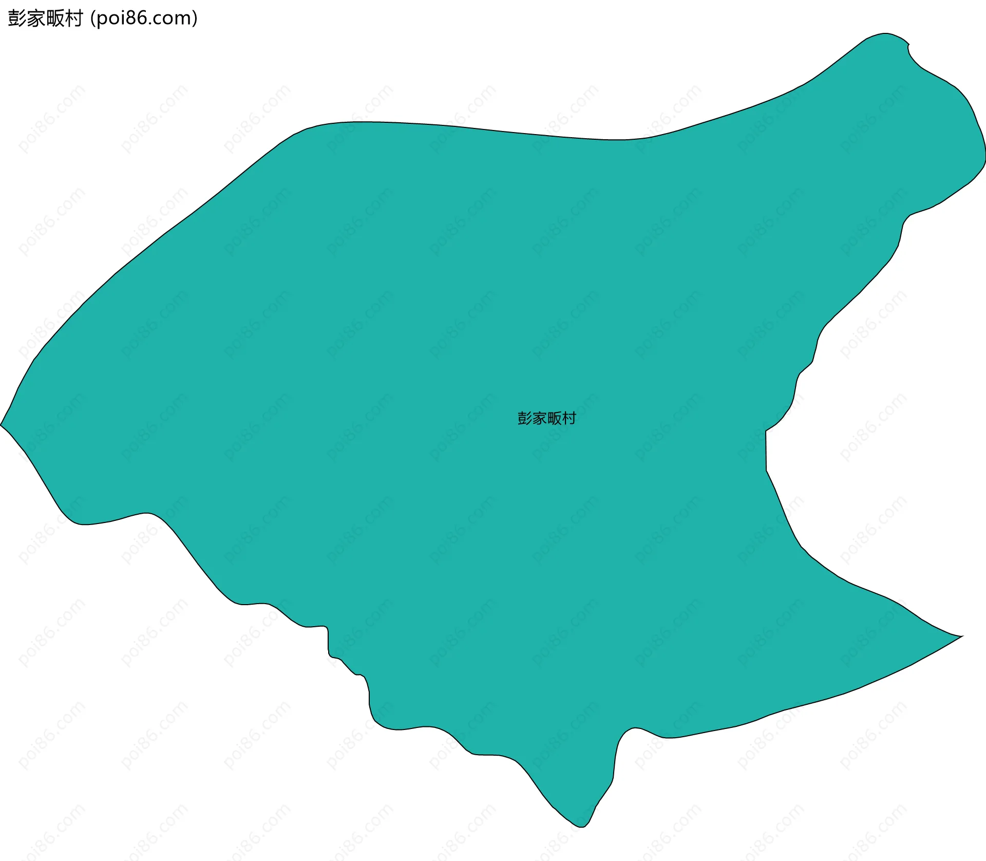 彭家畈村边界地图