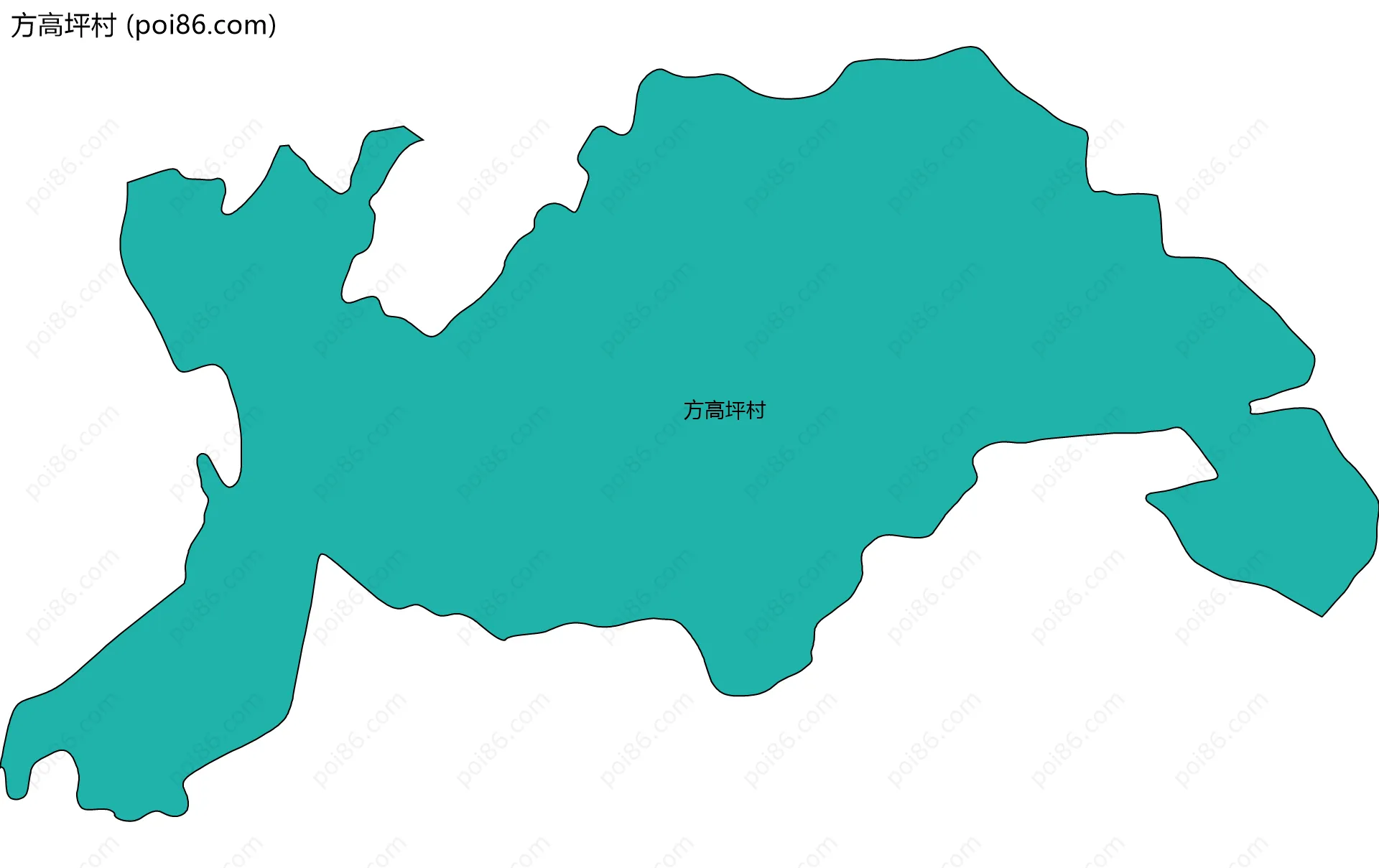 方高坪村边界地图