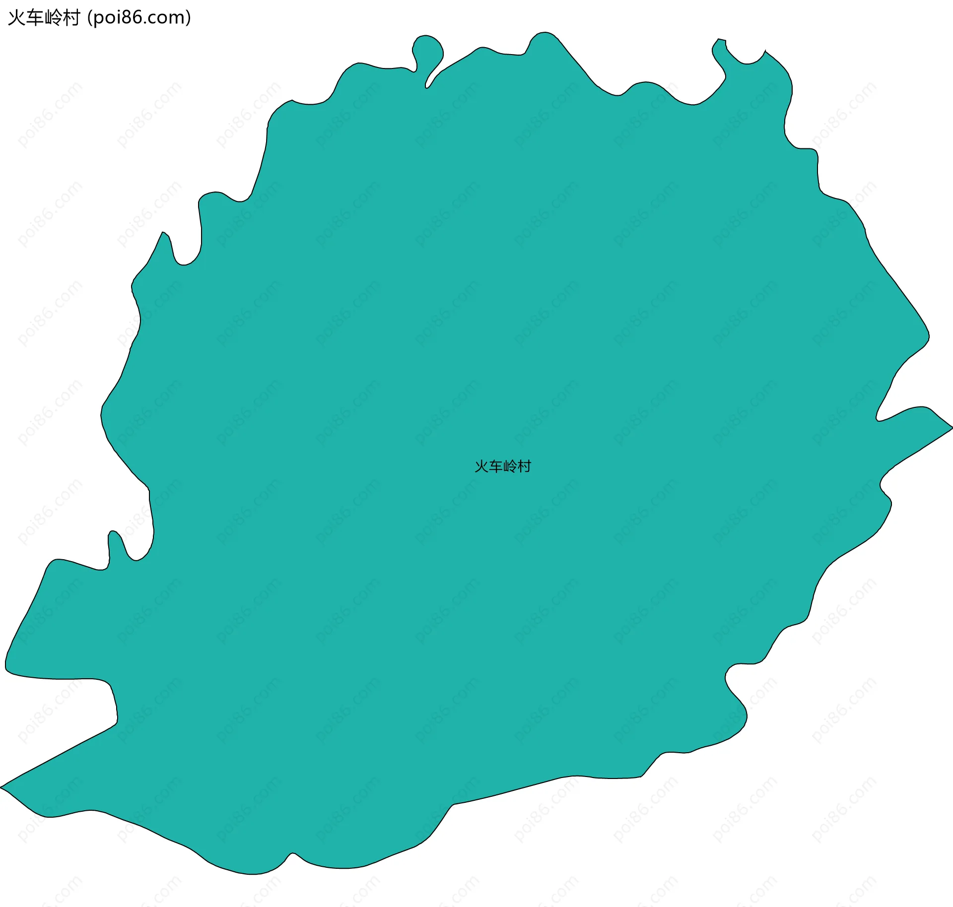 火车岭村边界地图