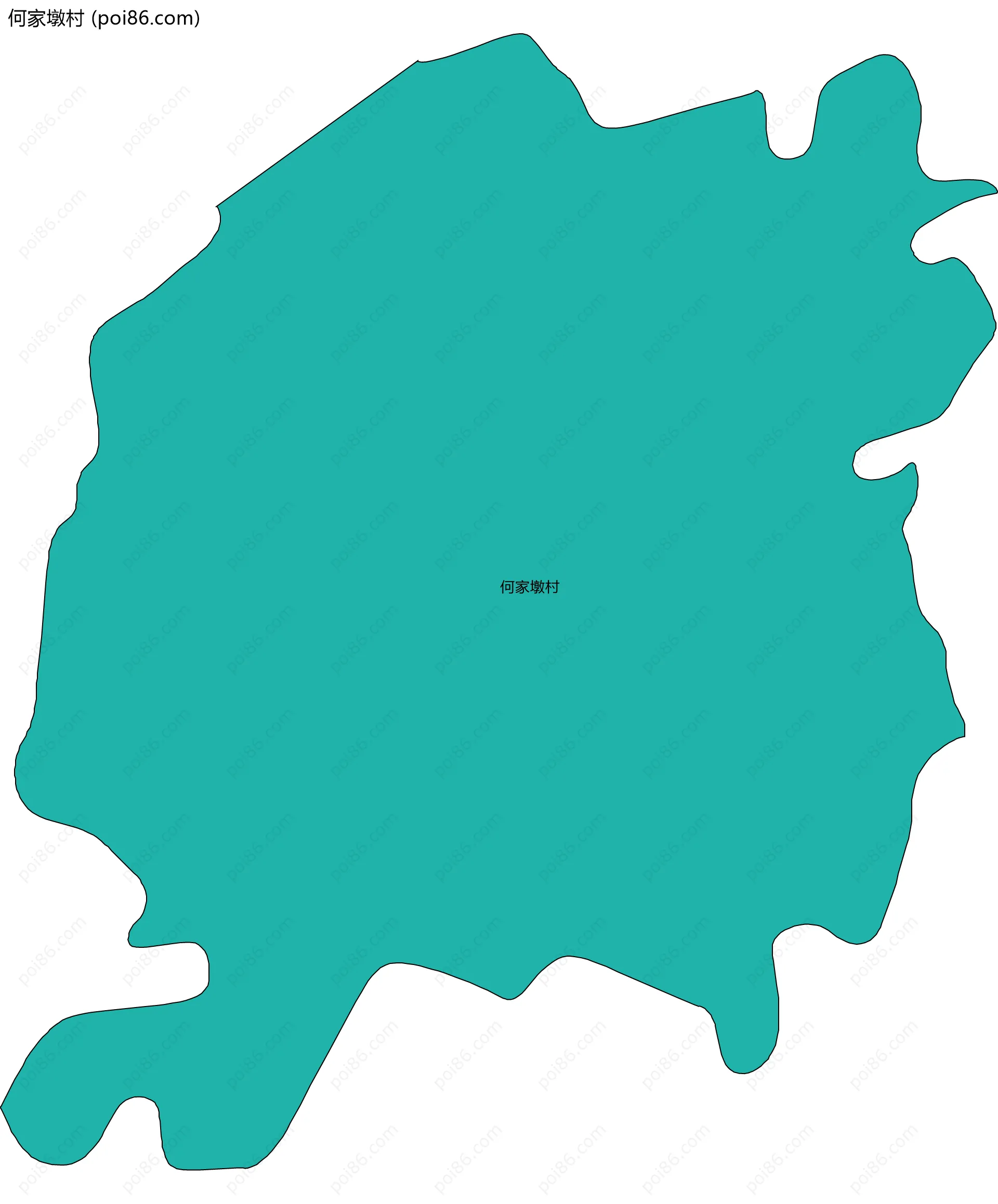 何家墩村边界地图