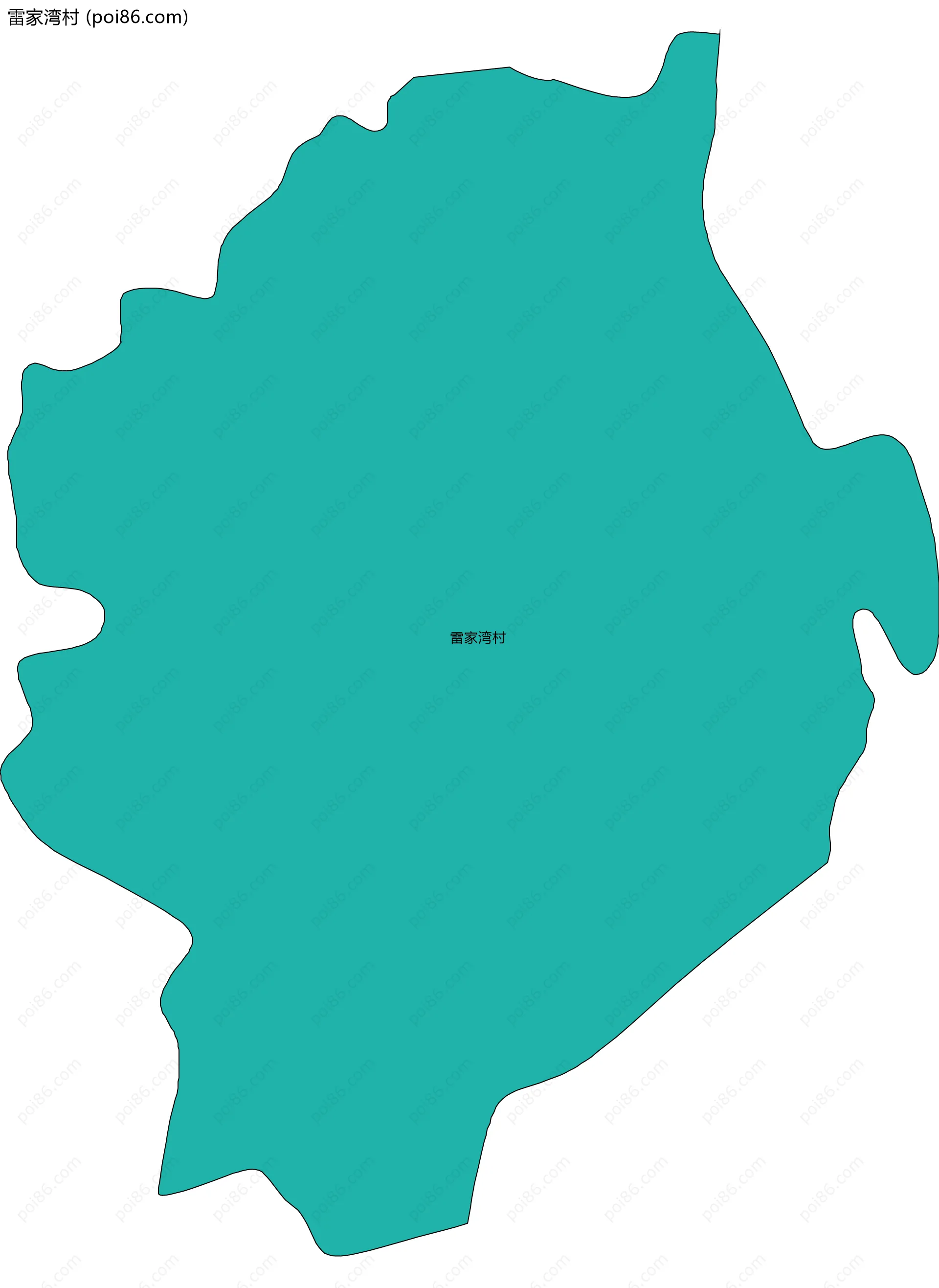 雷家湾村边界地图