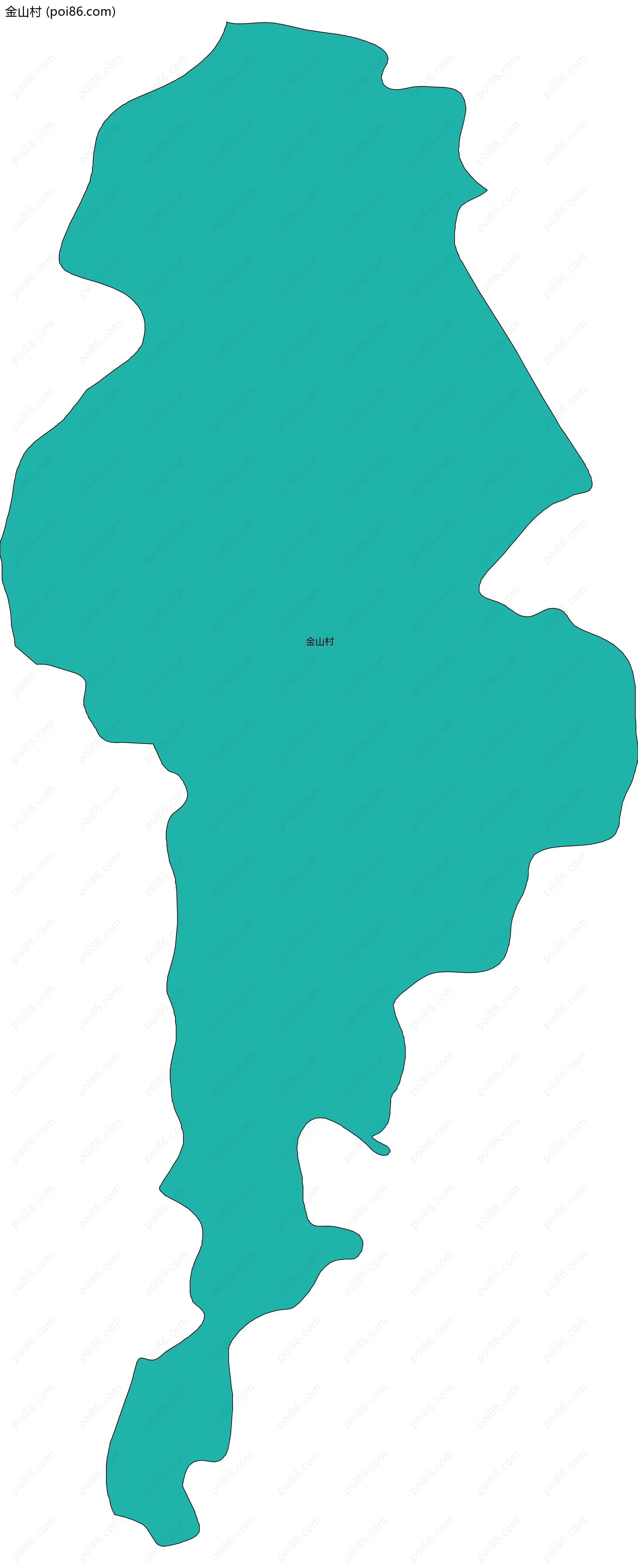 金山村边界地图