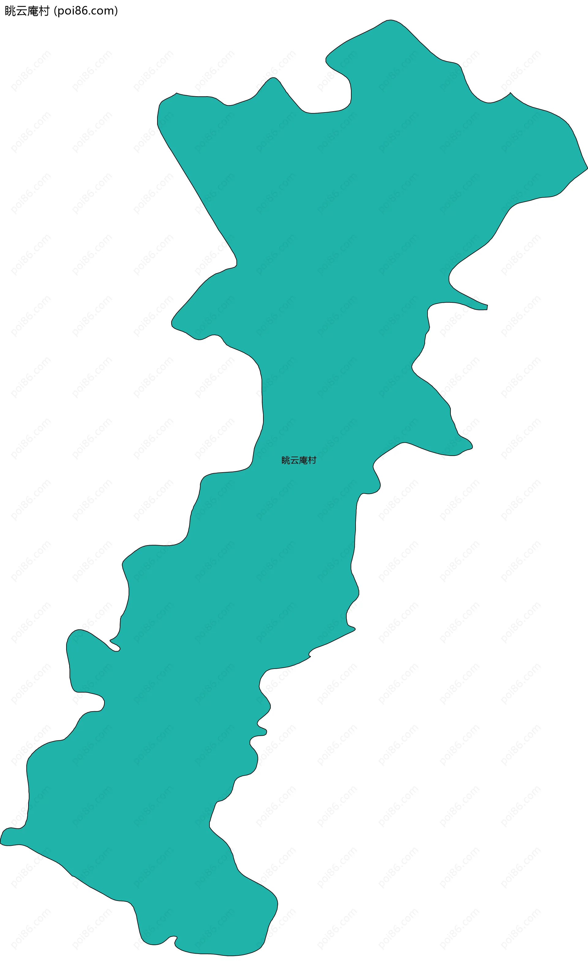 眺云庵村边界地图