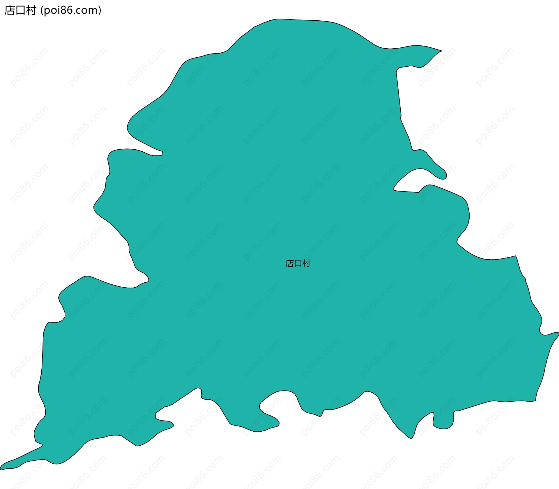店口村边界地图