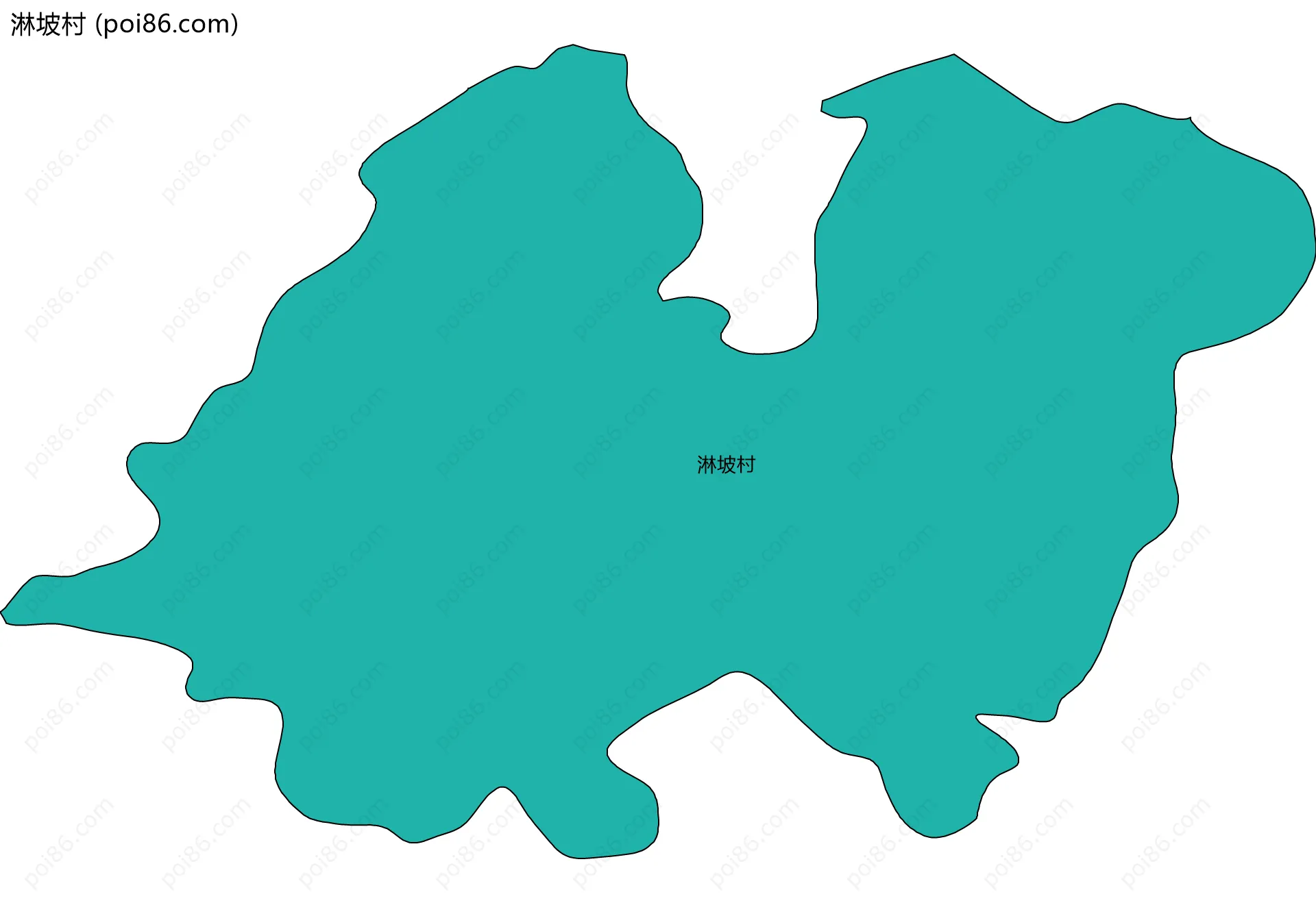 淋坡村边界地图