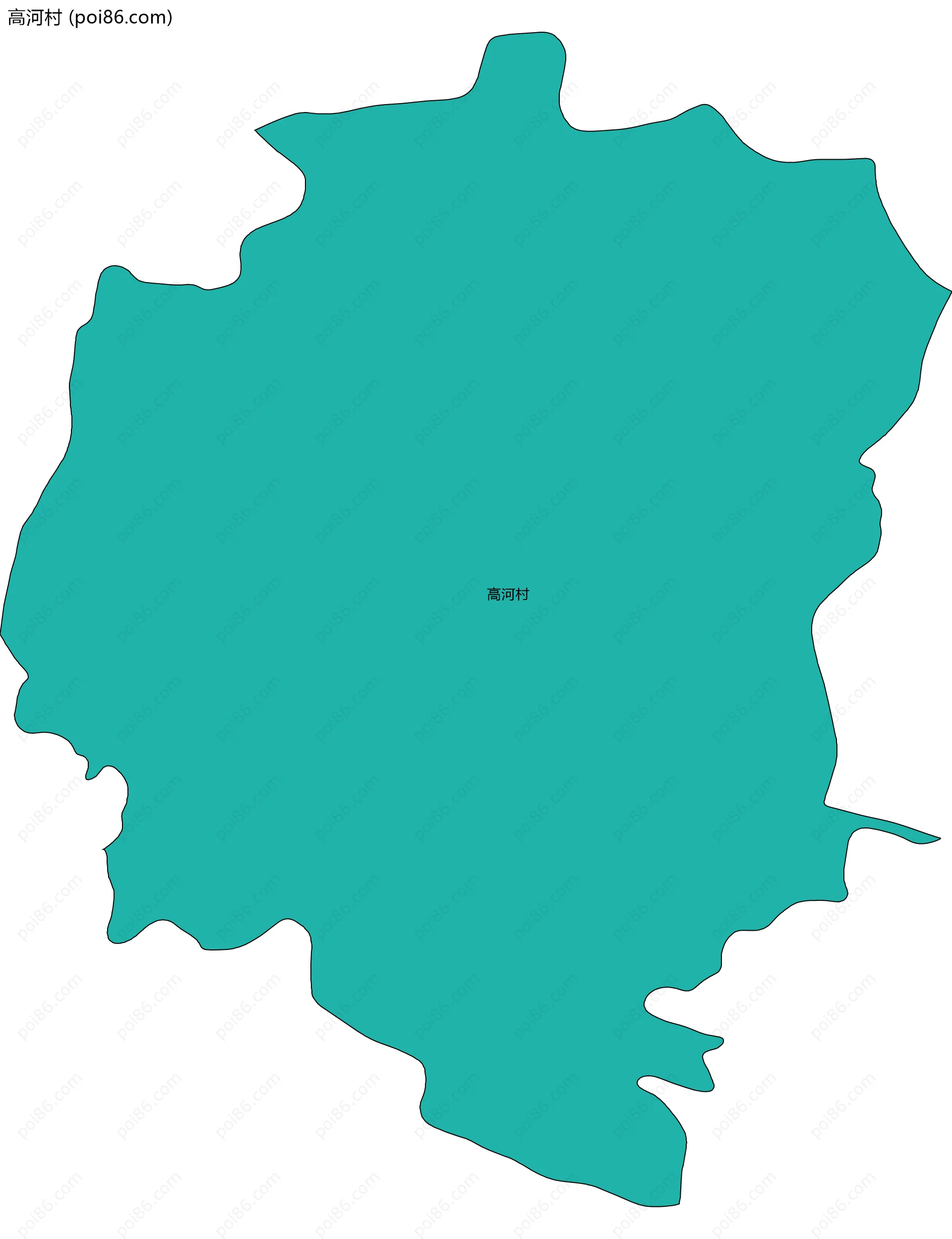 高河村边界地图