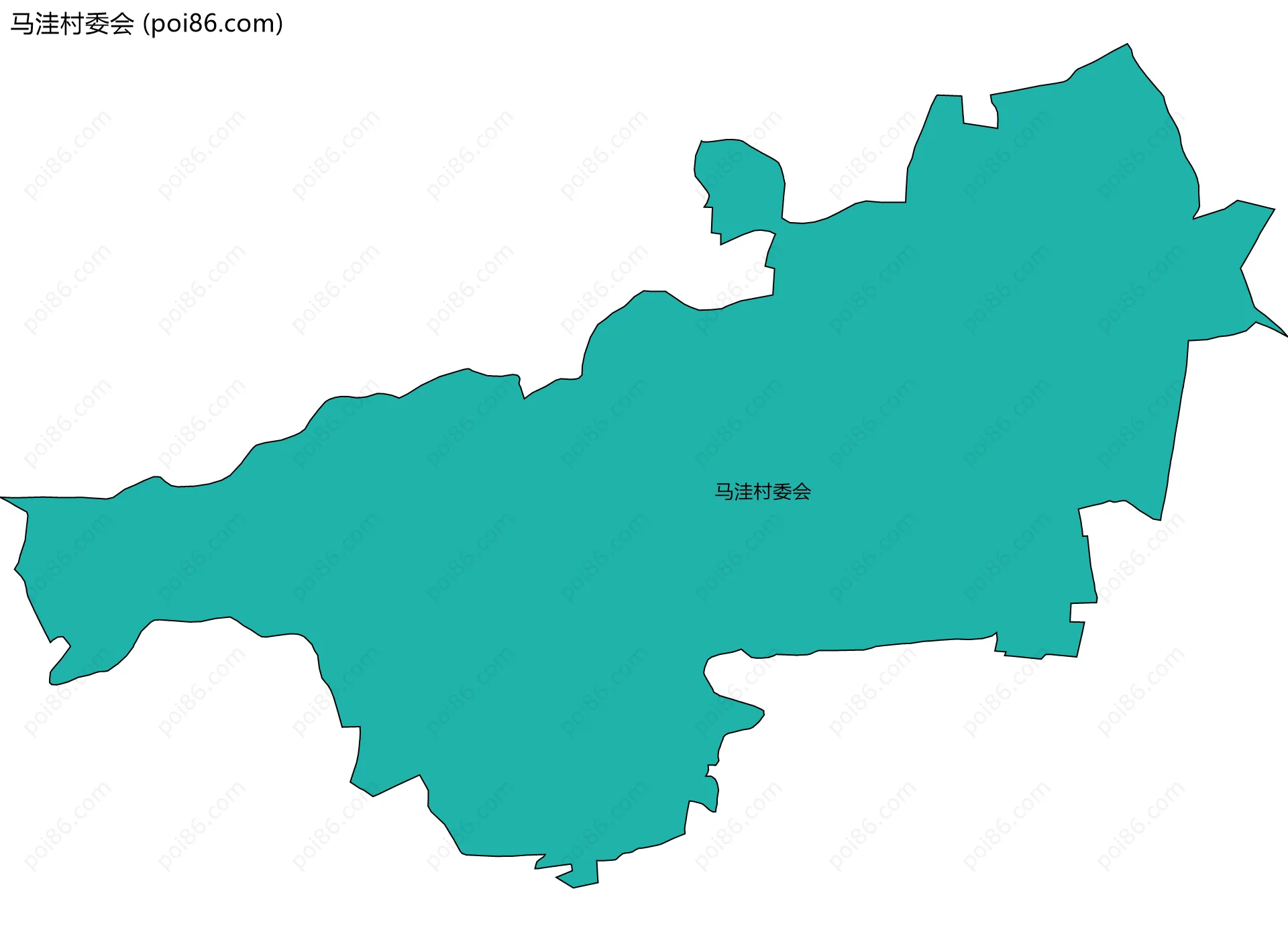 马洼村委会边界地图