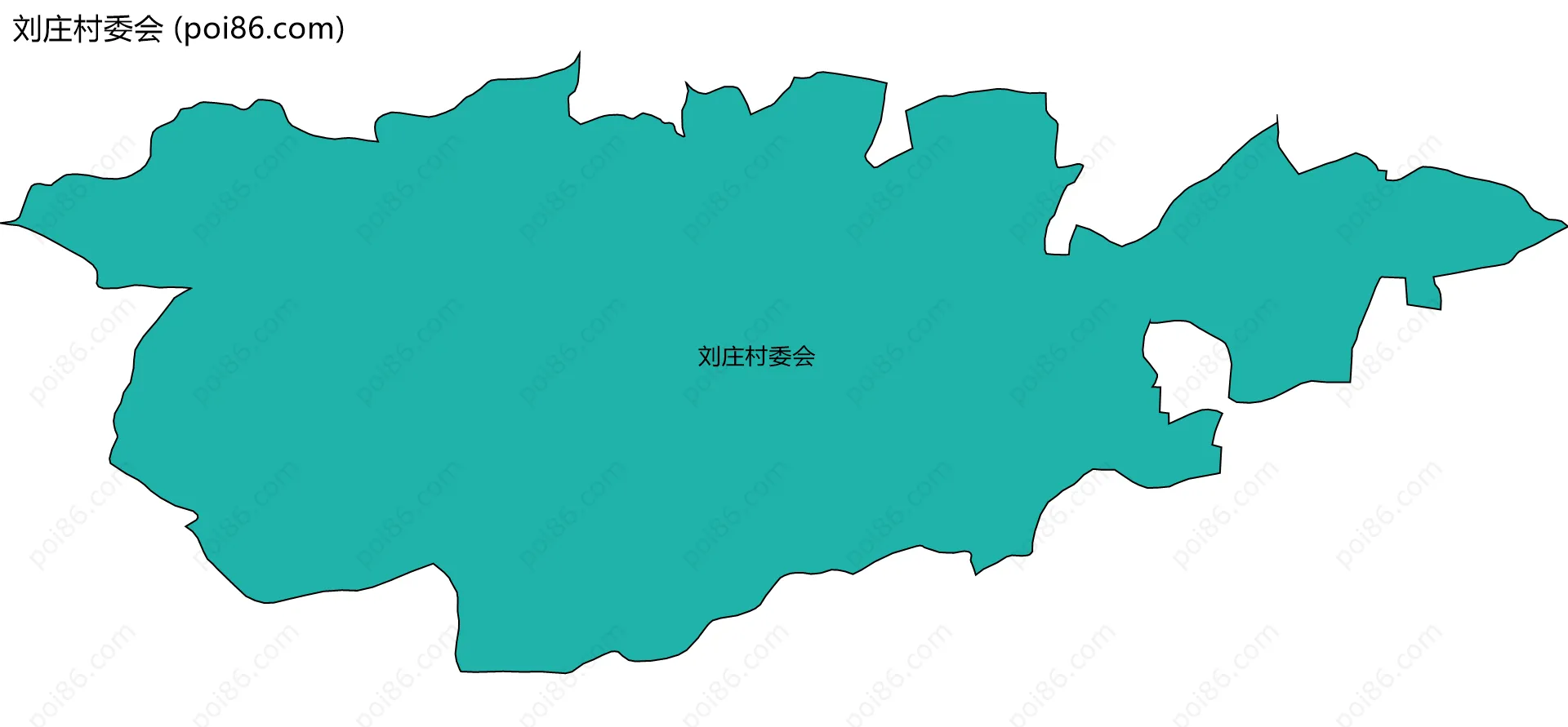 刘庄村委会边界地图