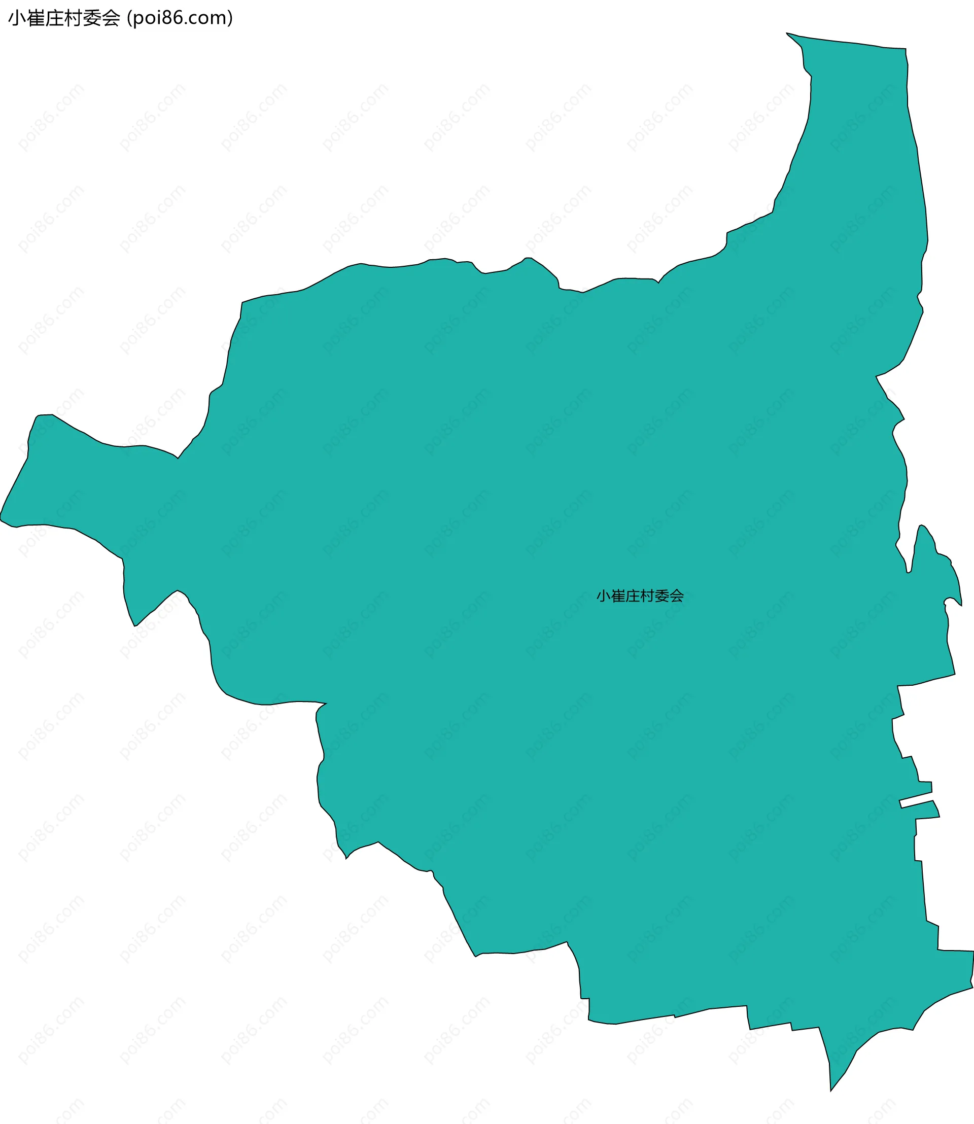 小崔庄村委会边界地图