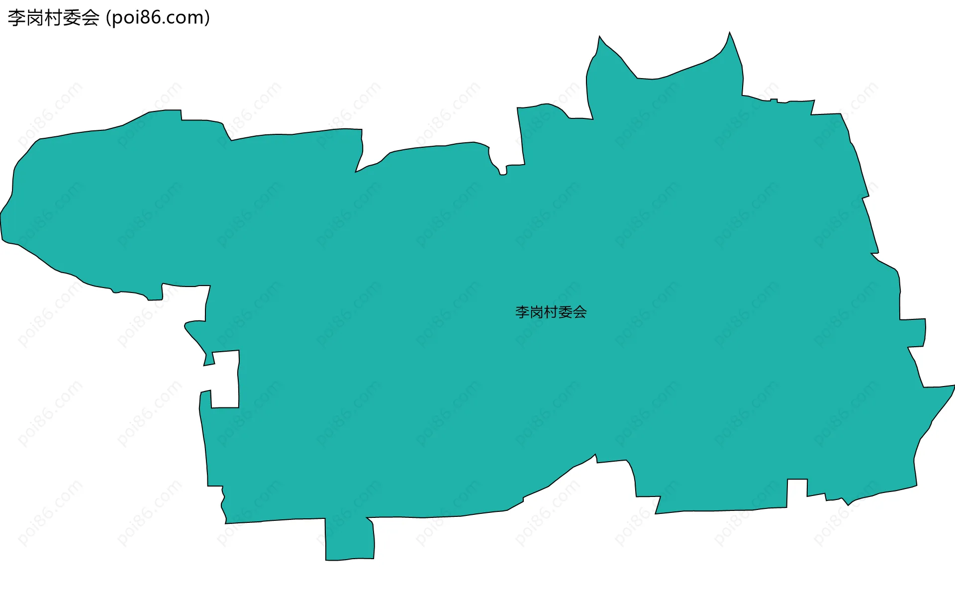 李岗村委会边界地图