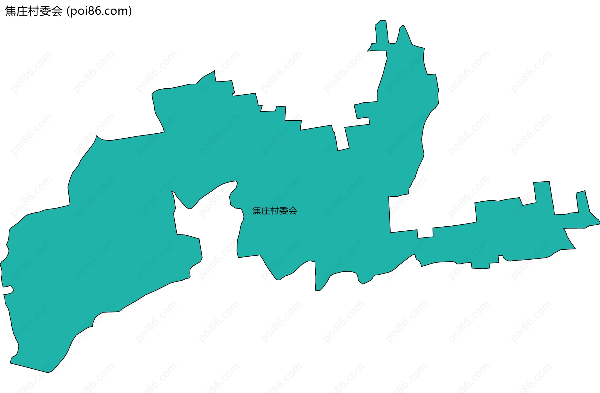 焦庄村委会边界地图