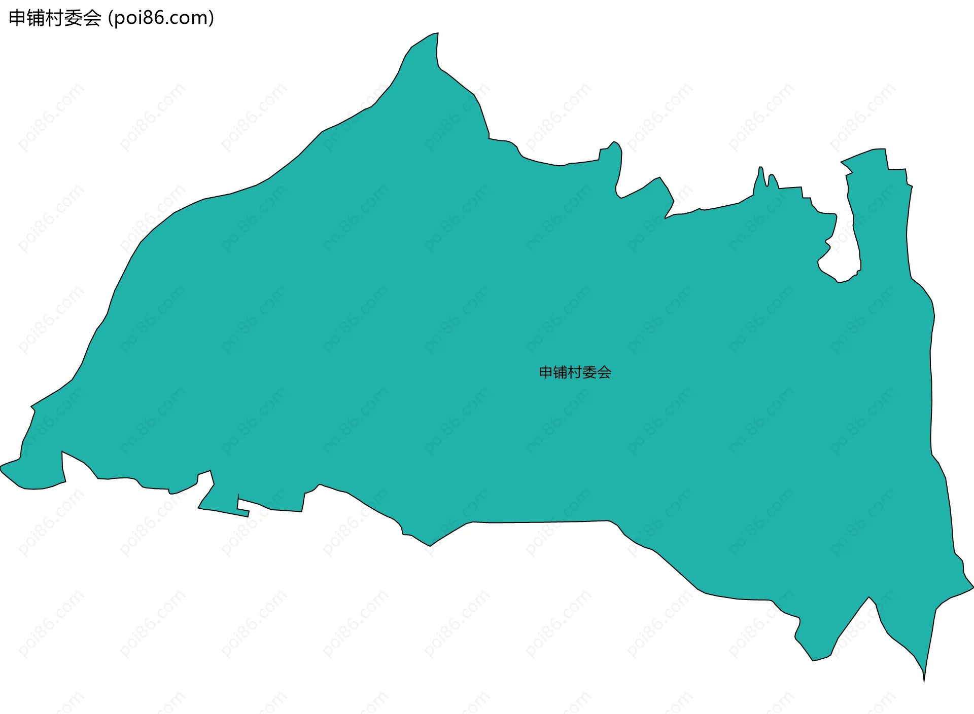 申铺村委会边界地图
