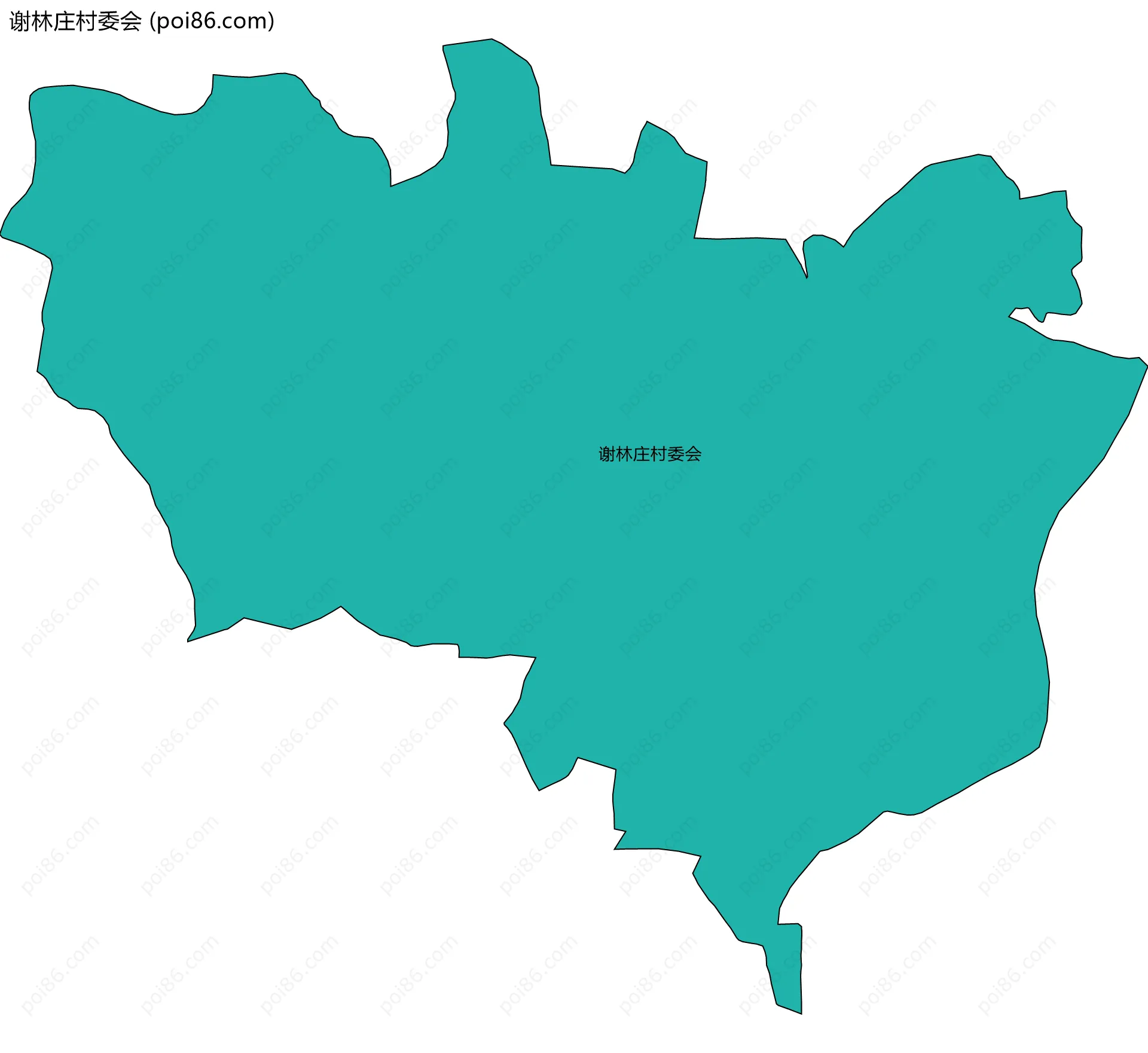 谢林庄村委会边界地图