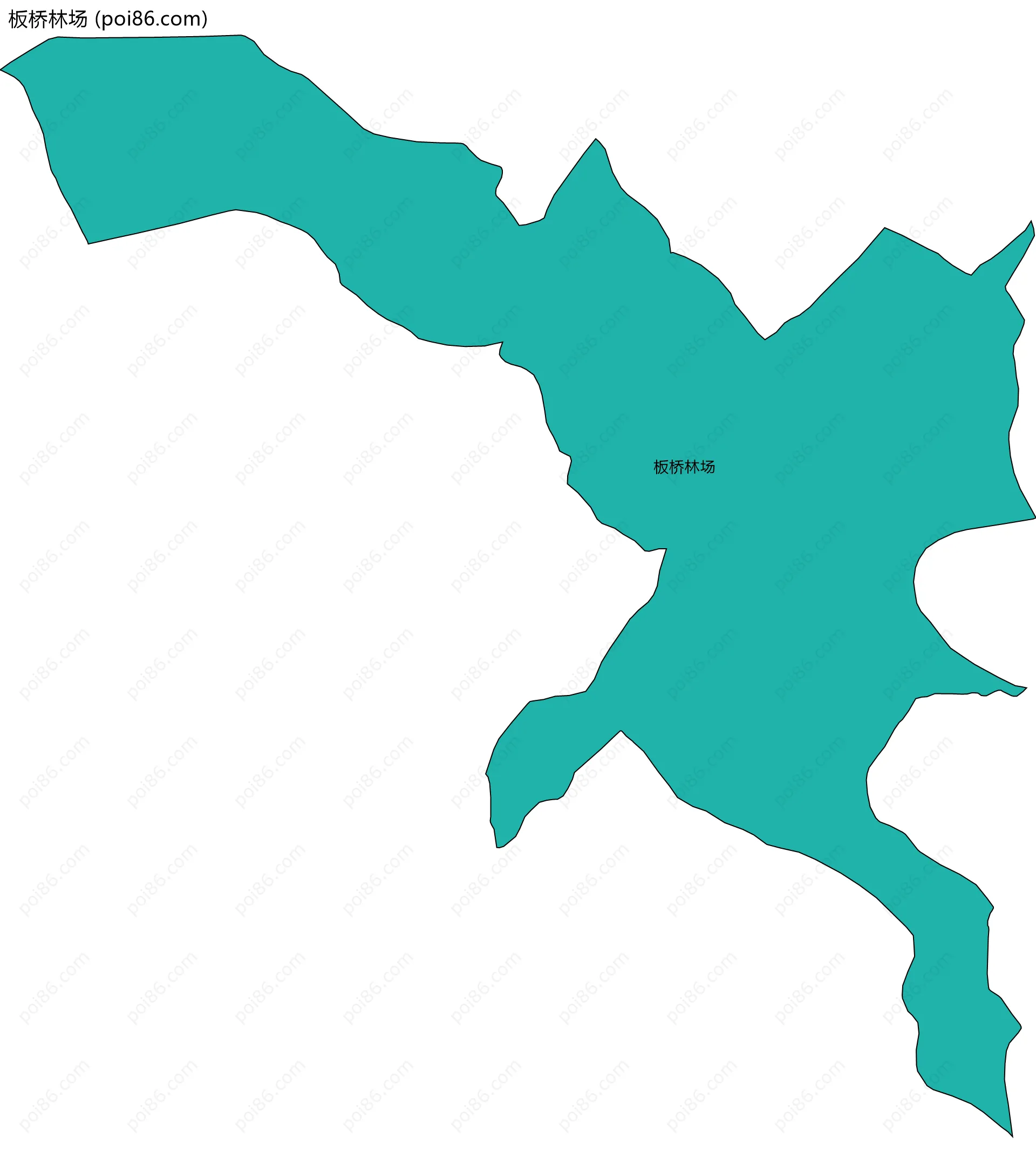 板桥林场边界地图