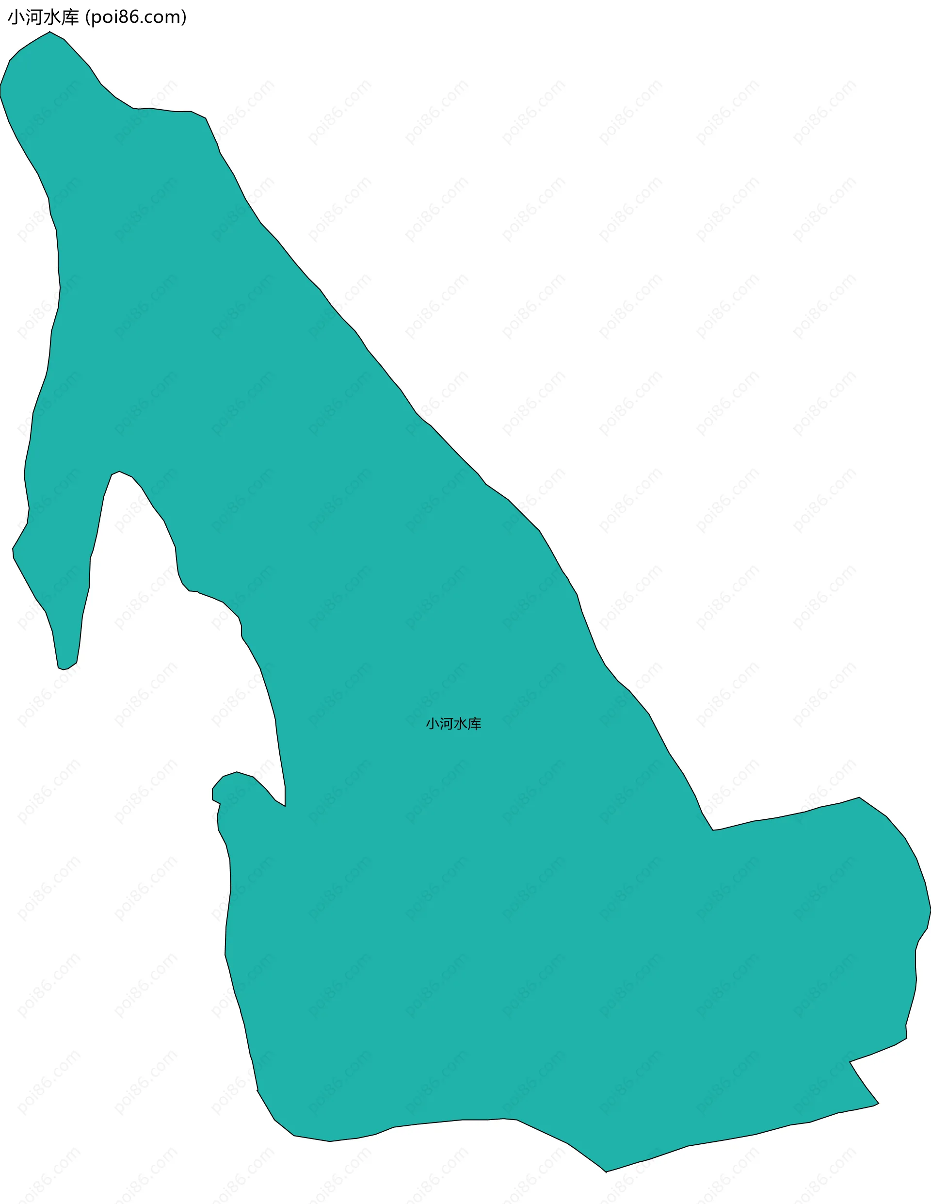 小河水库边界地图