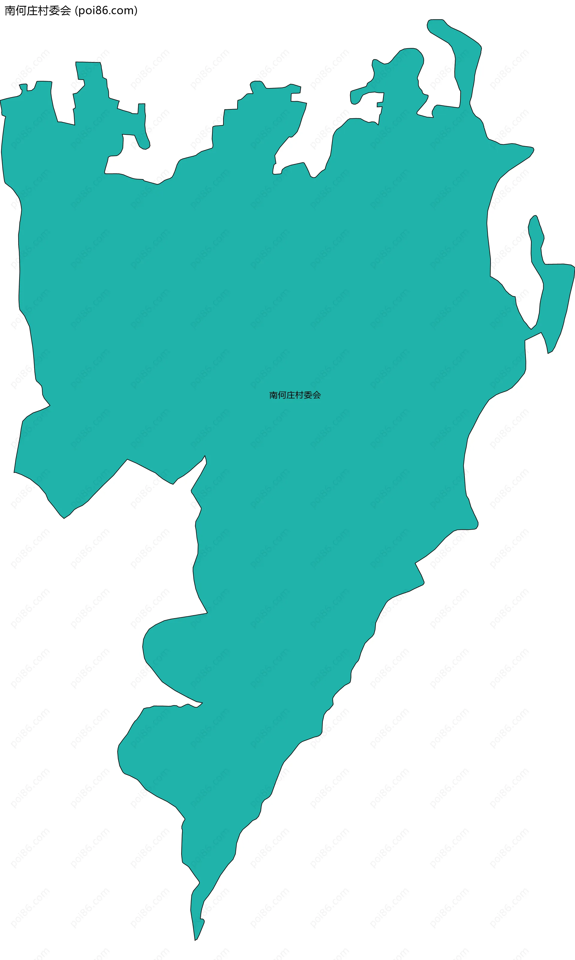 南何庄村委会边界地图