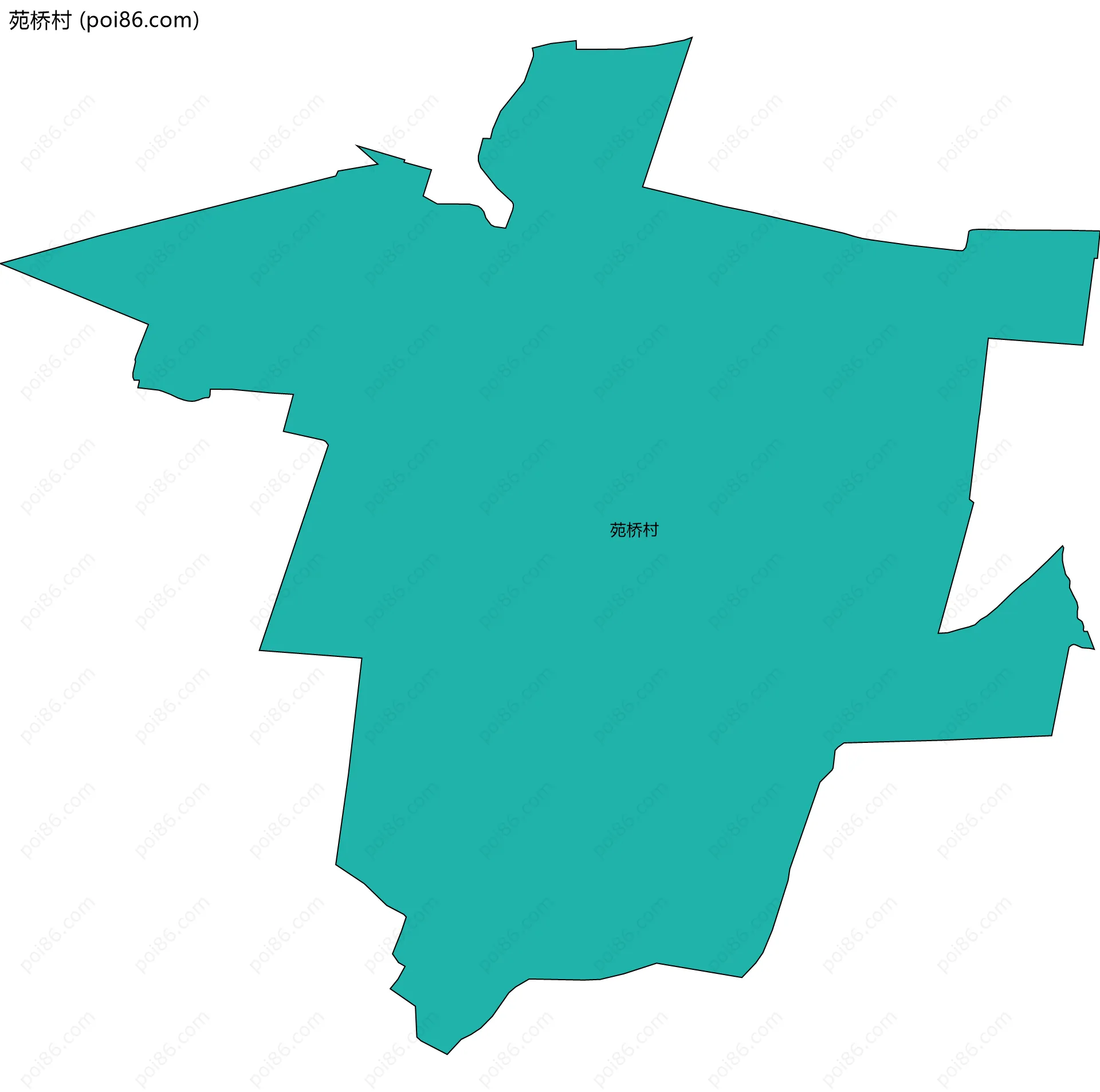 苑桥村边界地图