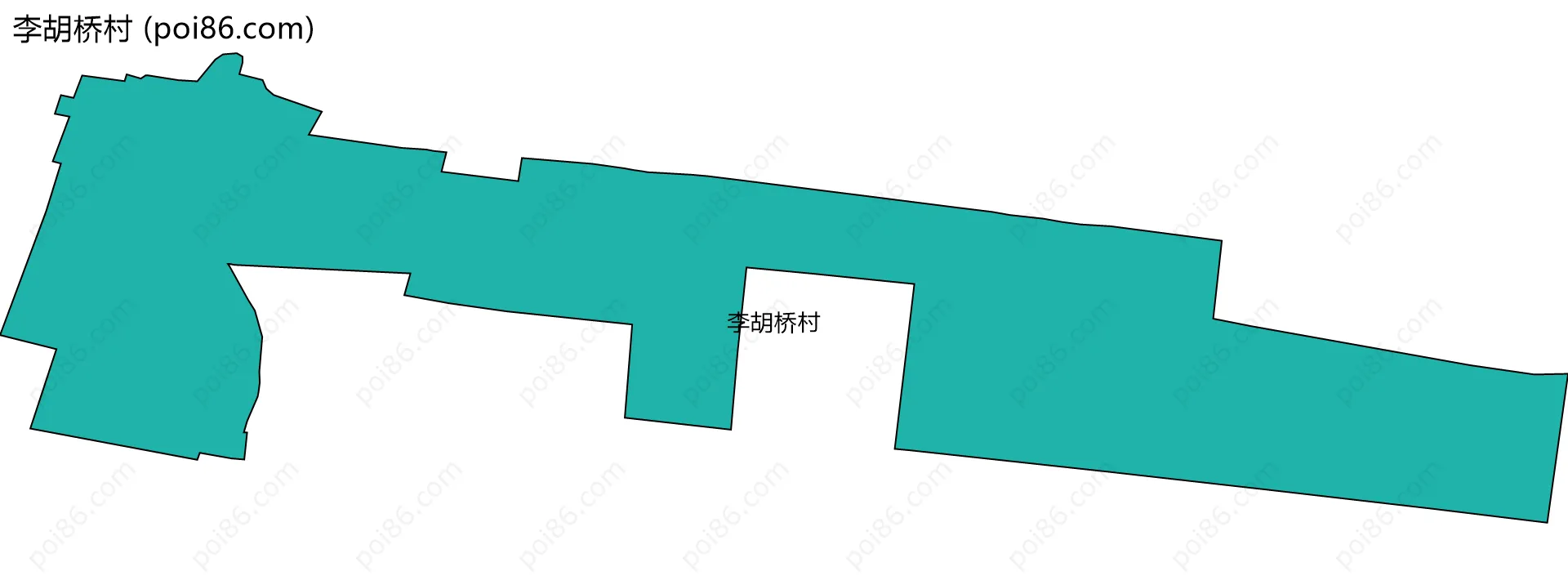 李胡桥村边界地图