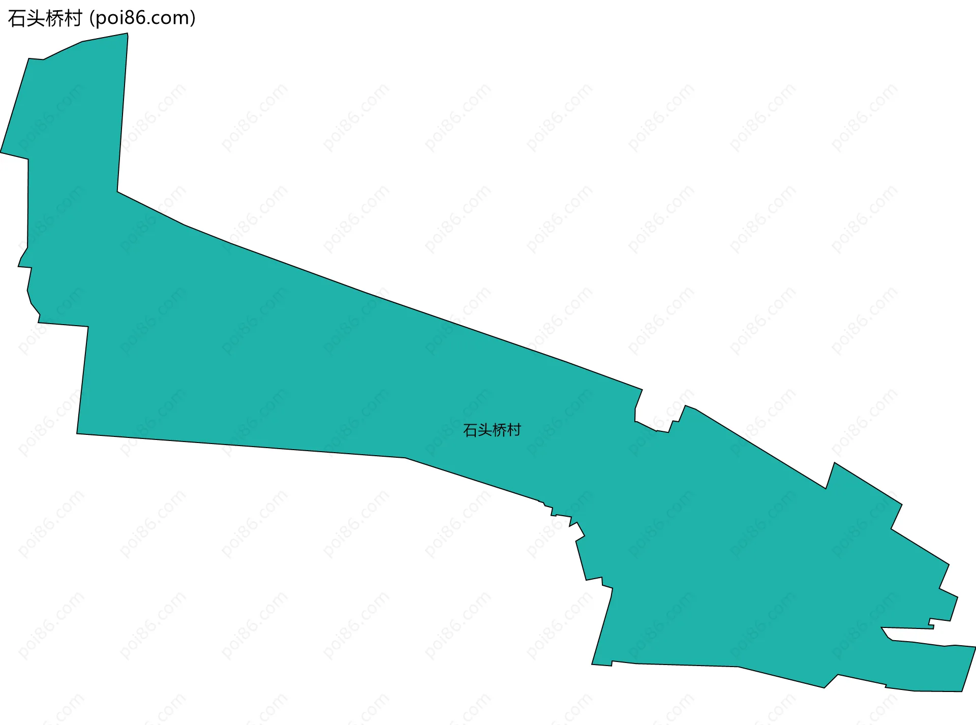 石头桥村边界地图