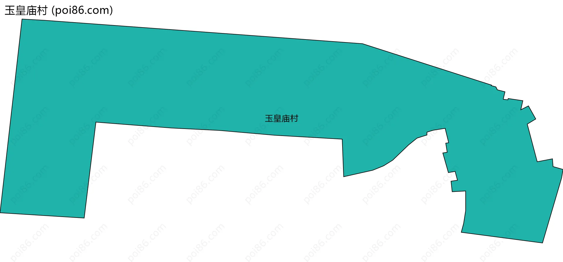 玉皇庙村边界地图