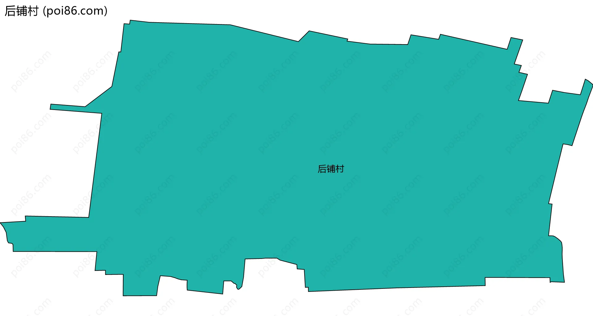 后铺村边界地图