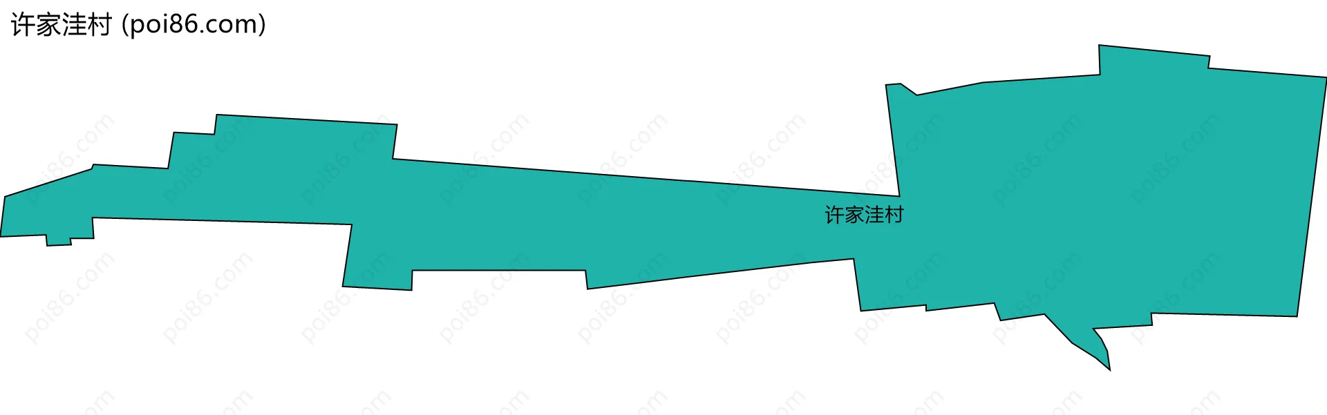 许家洼村边界地图