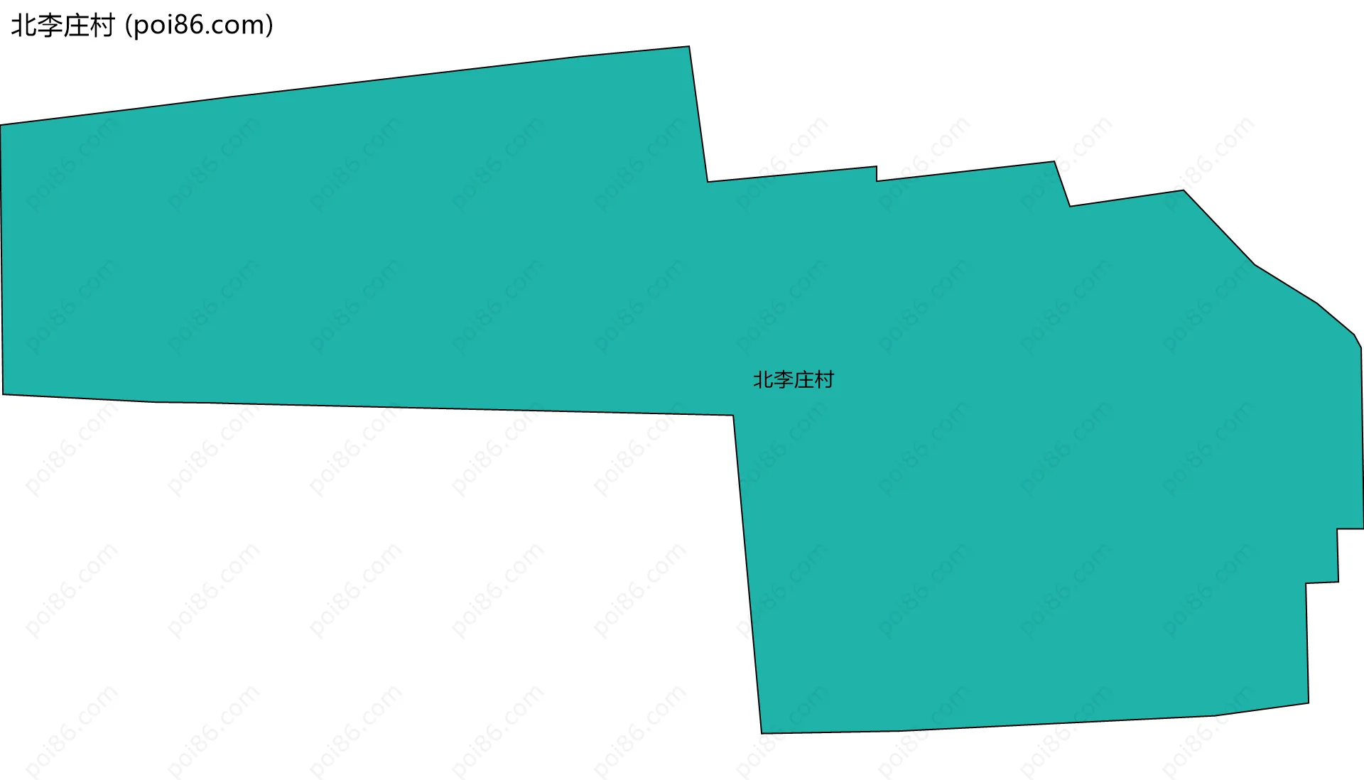 北李庄村边界地图