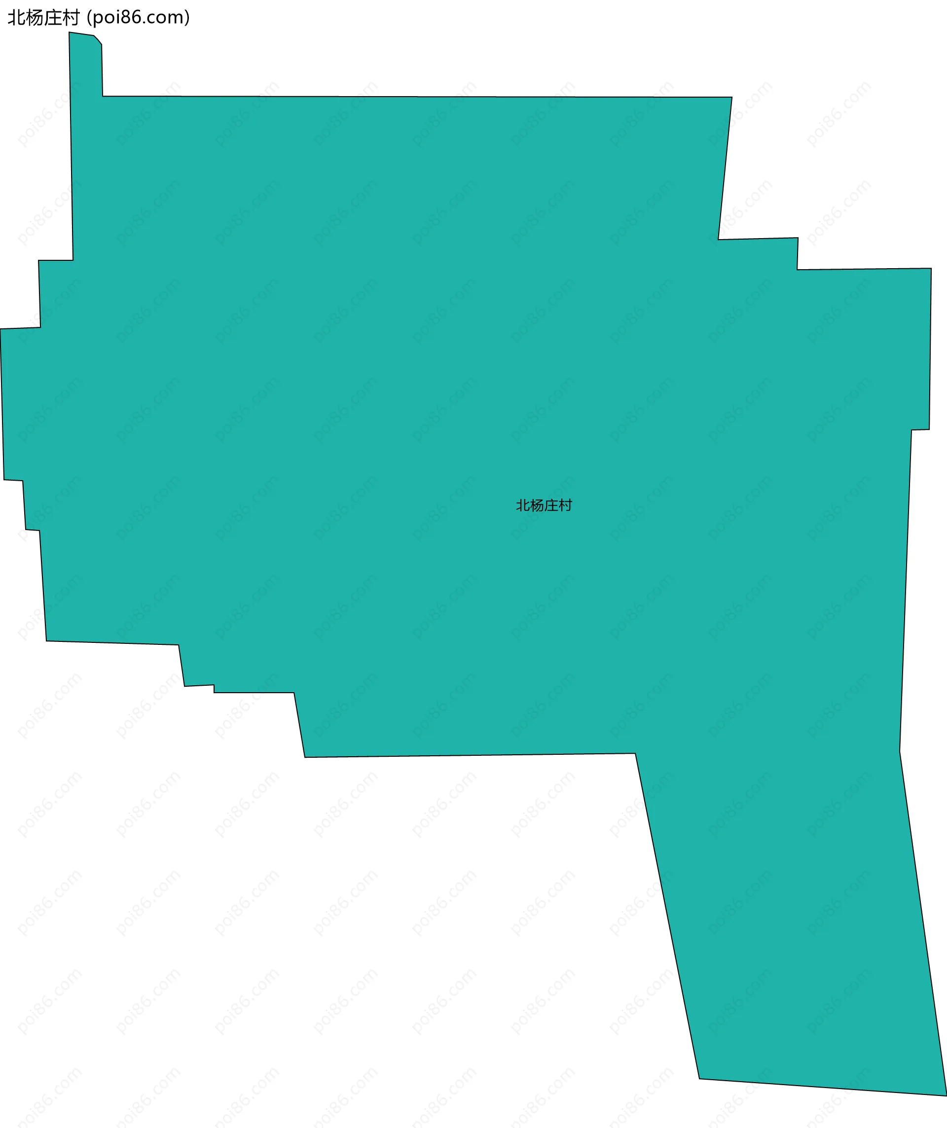 北杨庄村边界地图