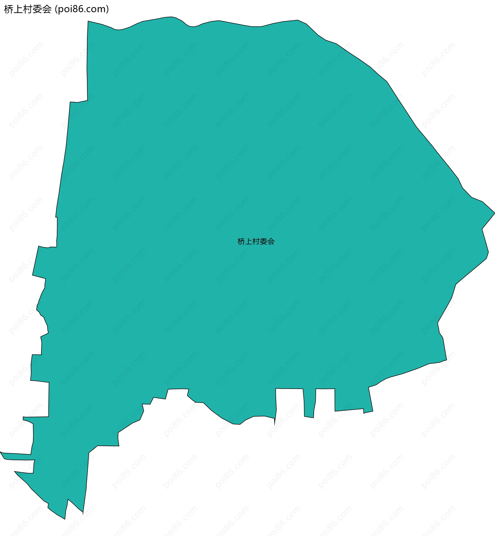 桥上村委会边界地图
