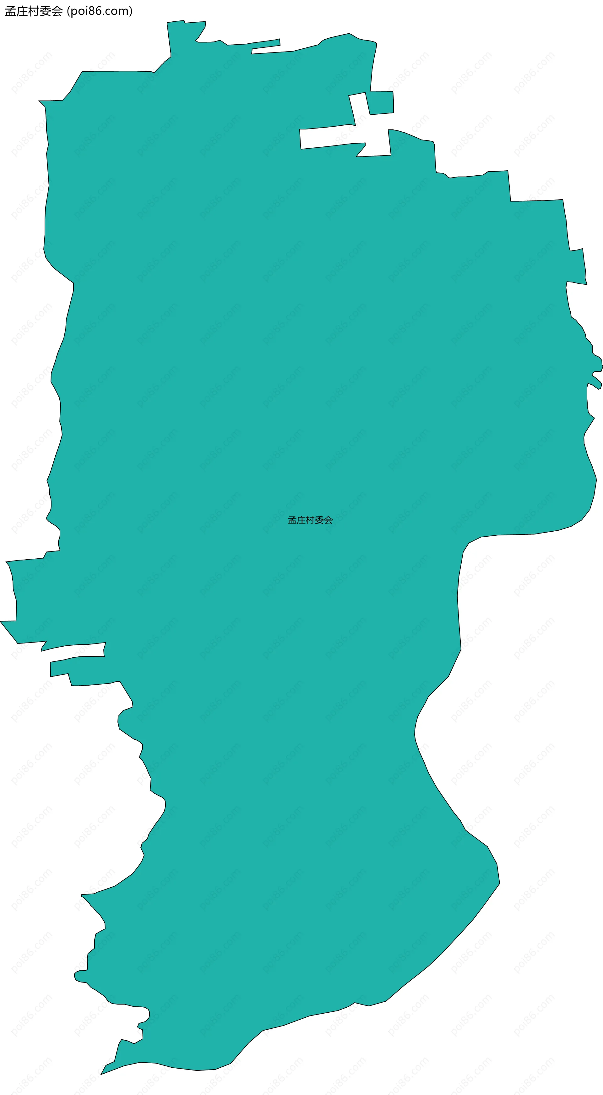 孟庄村委会边界地图