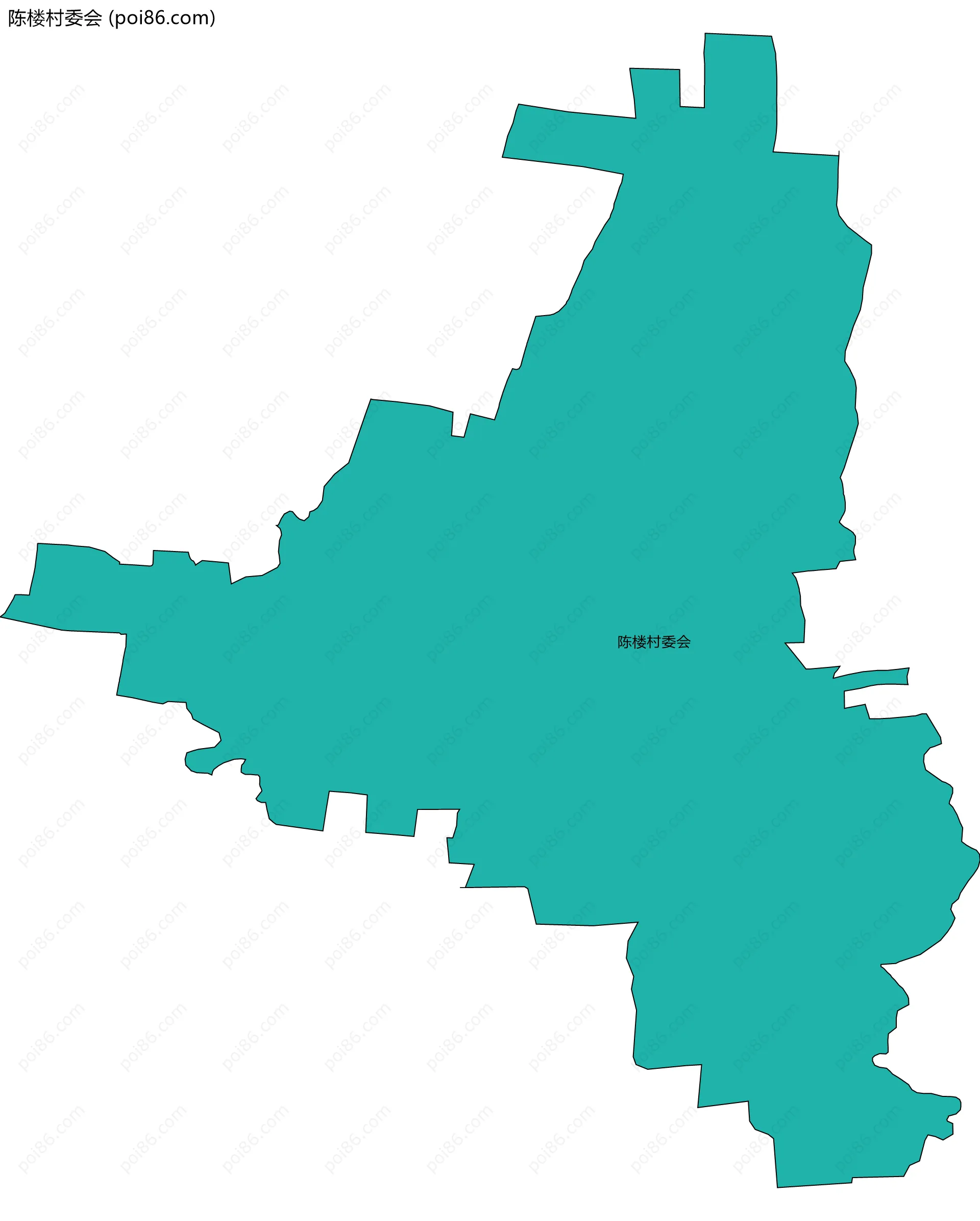陈楼村委会边界地图
