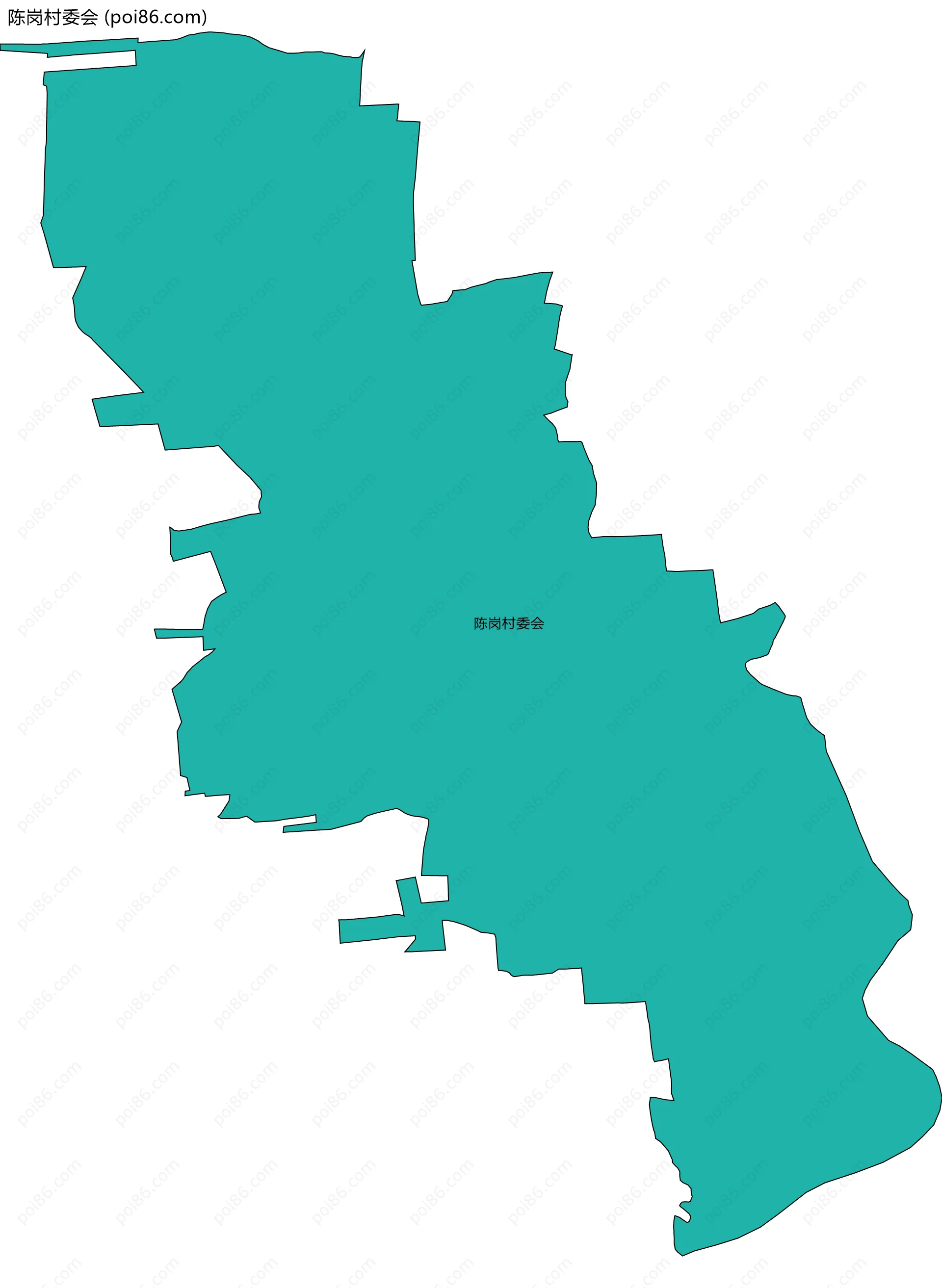 陈岗村委会边界地图